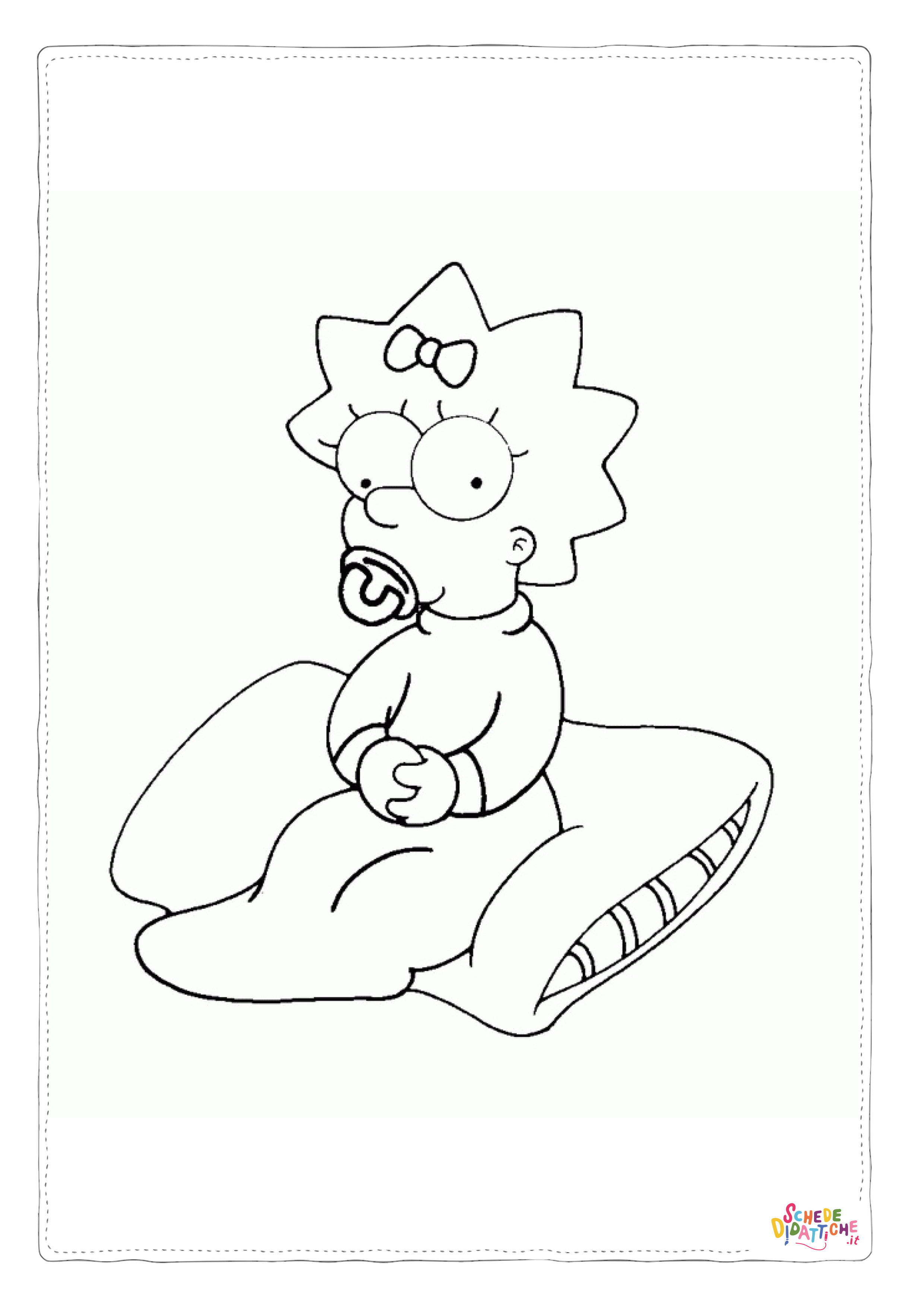 Disegno "Disegno di I Simpson da stampare e colorare 16" Disegno di I Simpson da stampare e colorare 16