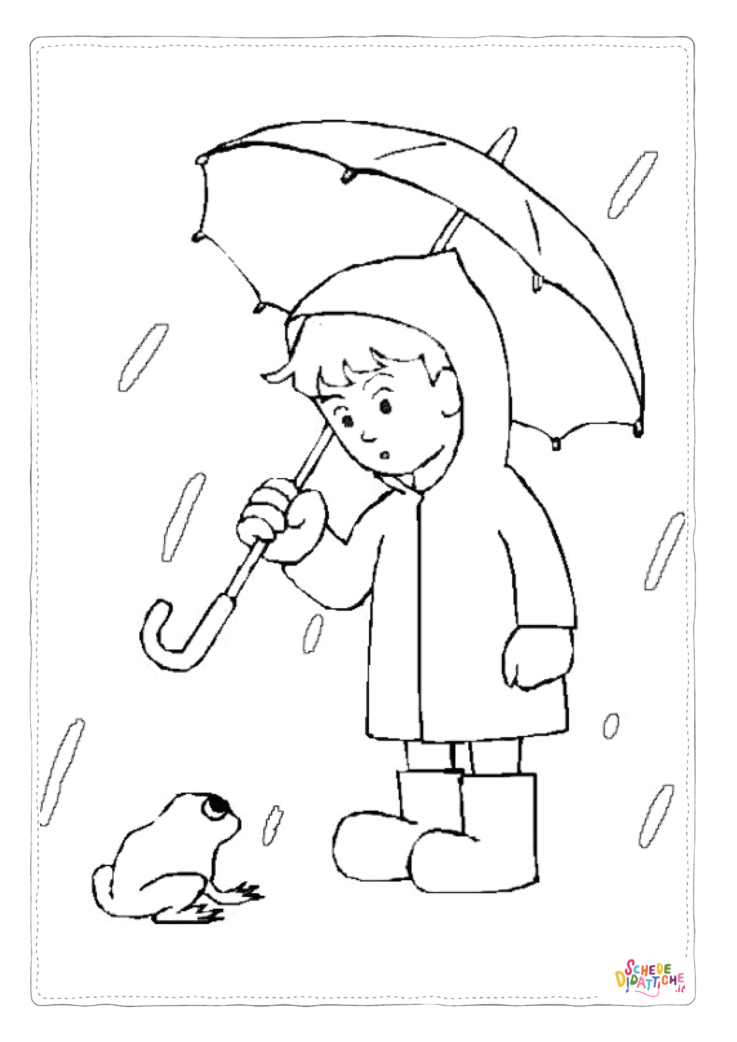 Disegno di pioggia da stampare e colorare 54