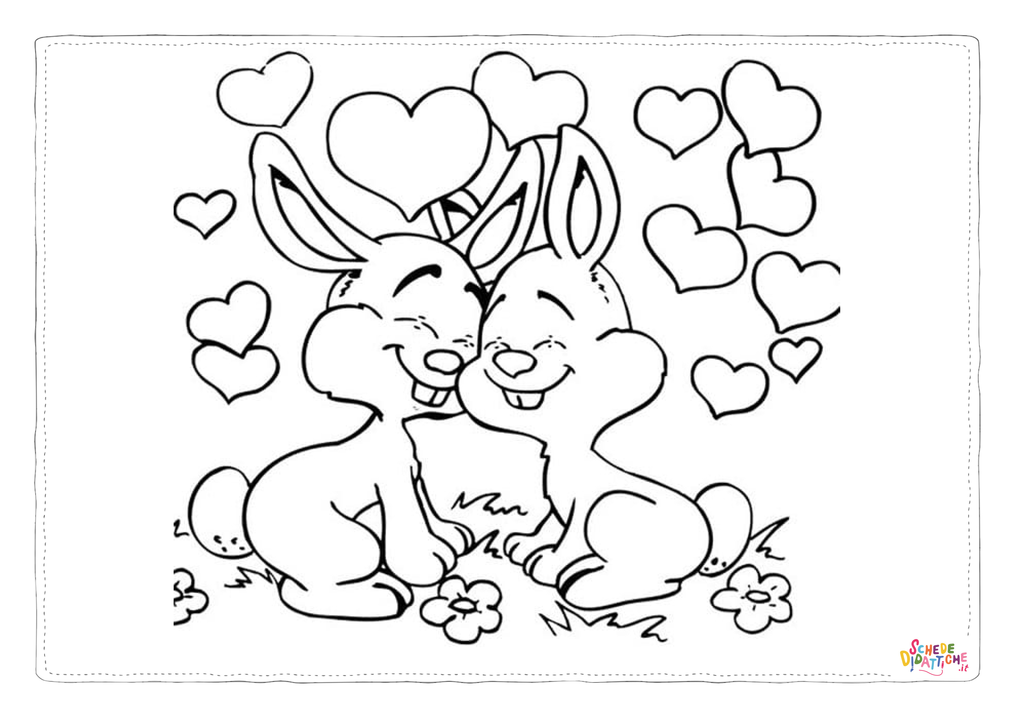Disegno "Disegno di San Valentino da stampare e colorare 27" Disegno di San Valentino da stampare e colorare 27