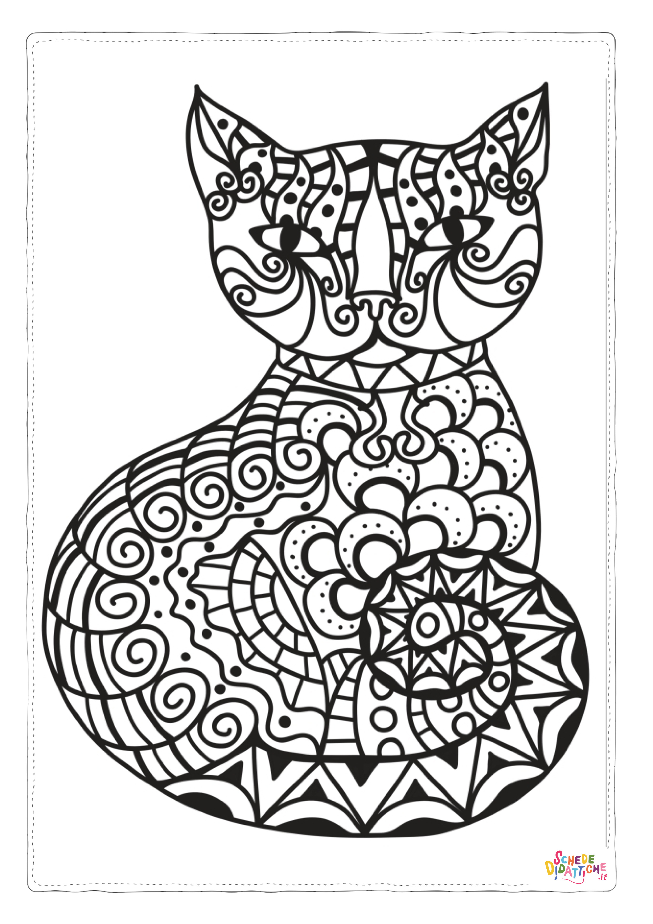Disegno "Disegno di mandala da stampare e colorare 107" Disegno di mandala da stampare e colorare 107