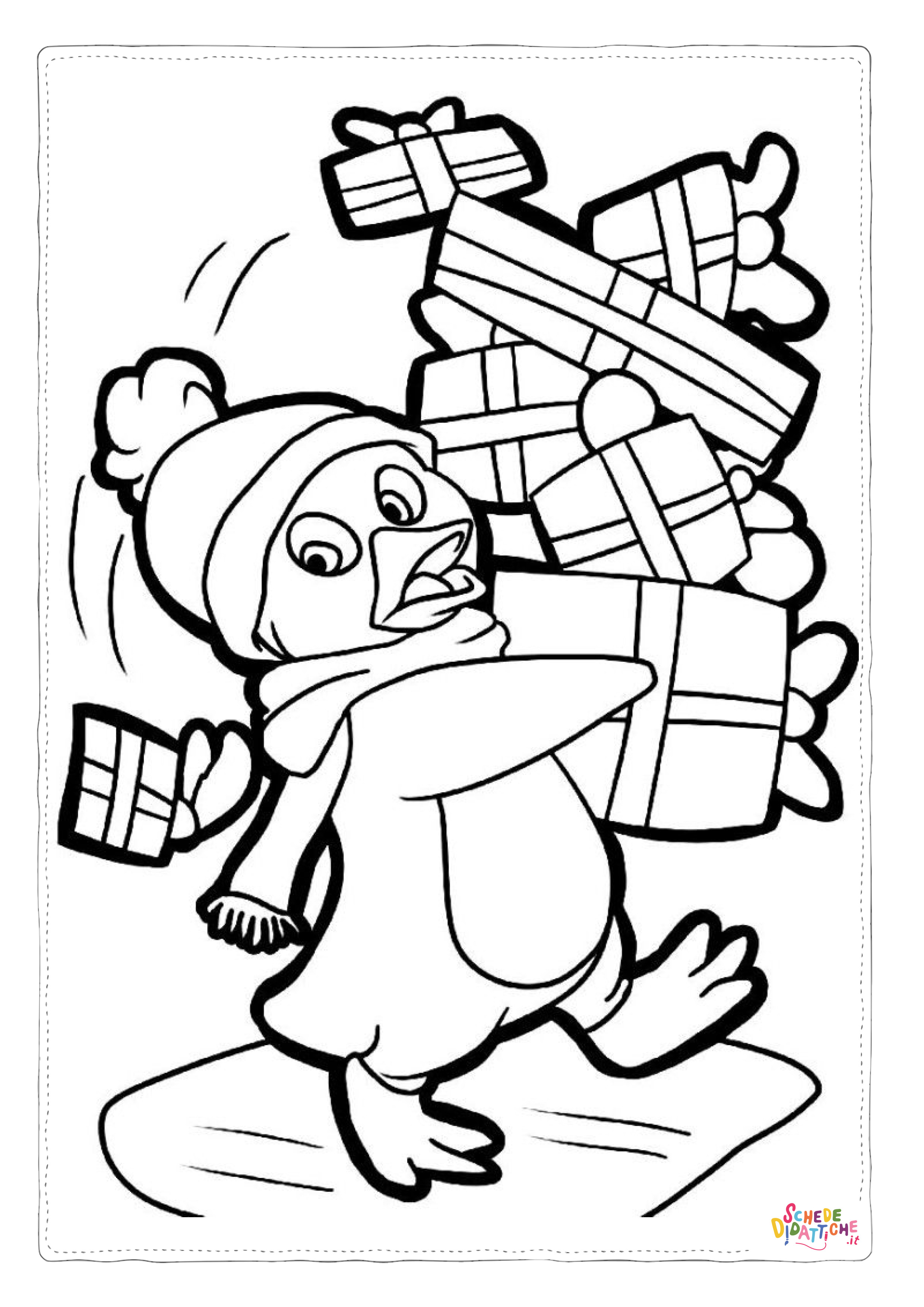 Disegno "Disegno di regalo da stampare e colorare 7" Disegno di regalo da stampare e colorare 7