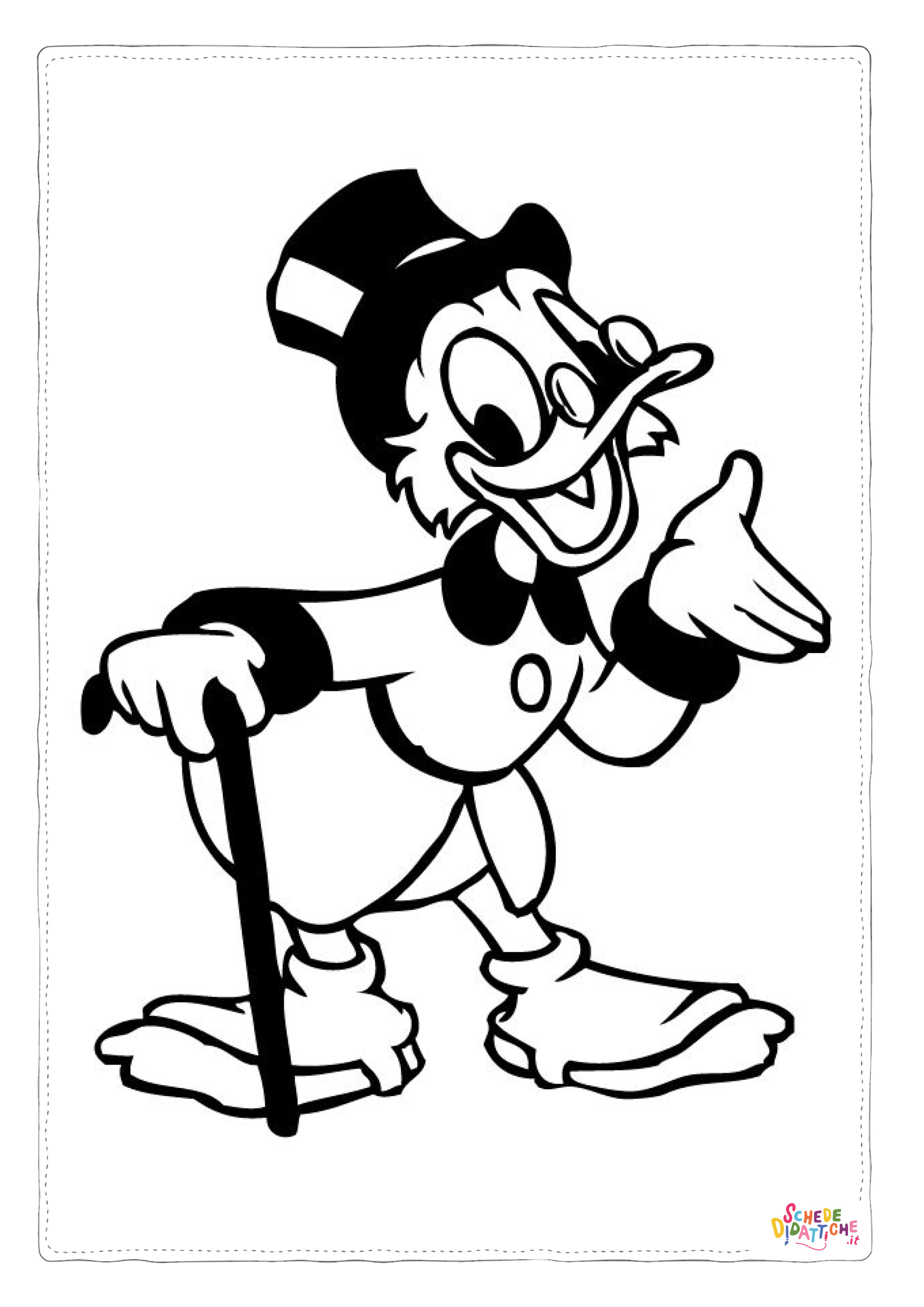 Disegno "Disegno di Zio Paperone da stampare e colorare 11" Disegno di Zio Paperone da stampare e colorare 11