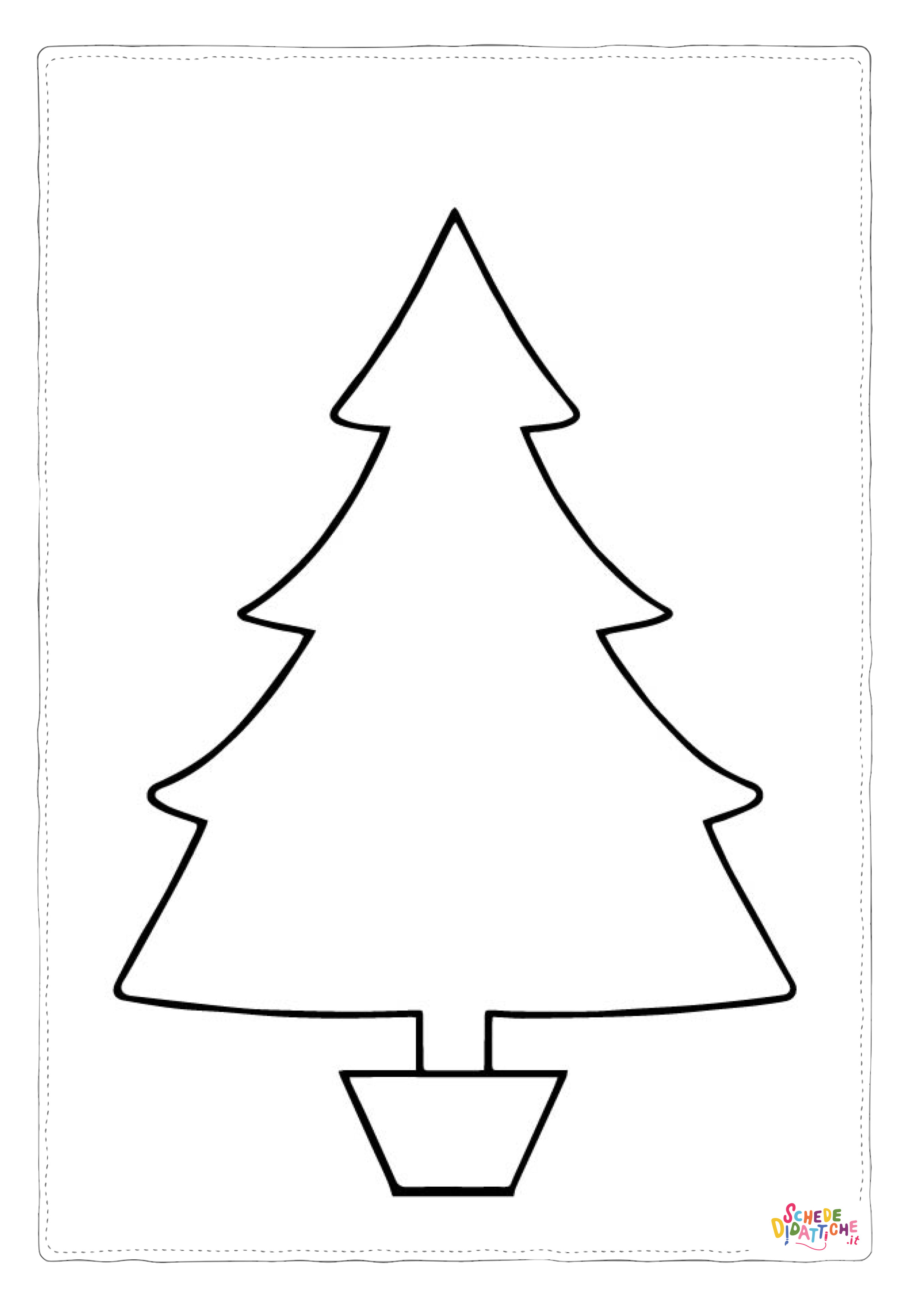 Disegno "Disegno di albero di Natale da stampare e colorare 86" Disegno di albero di Natale da stampare e colorare 86