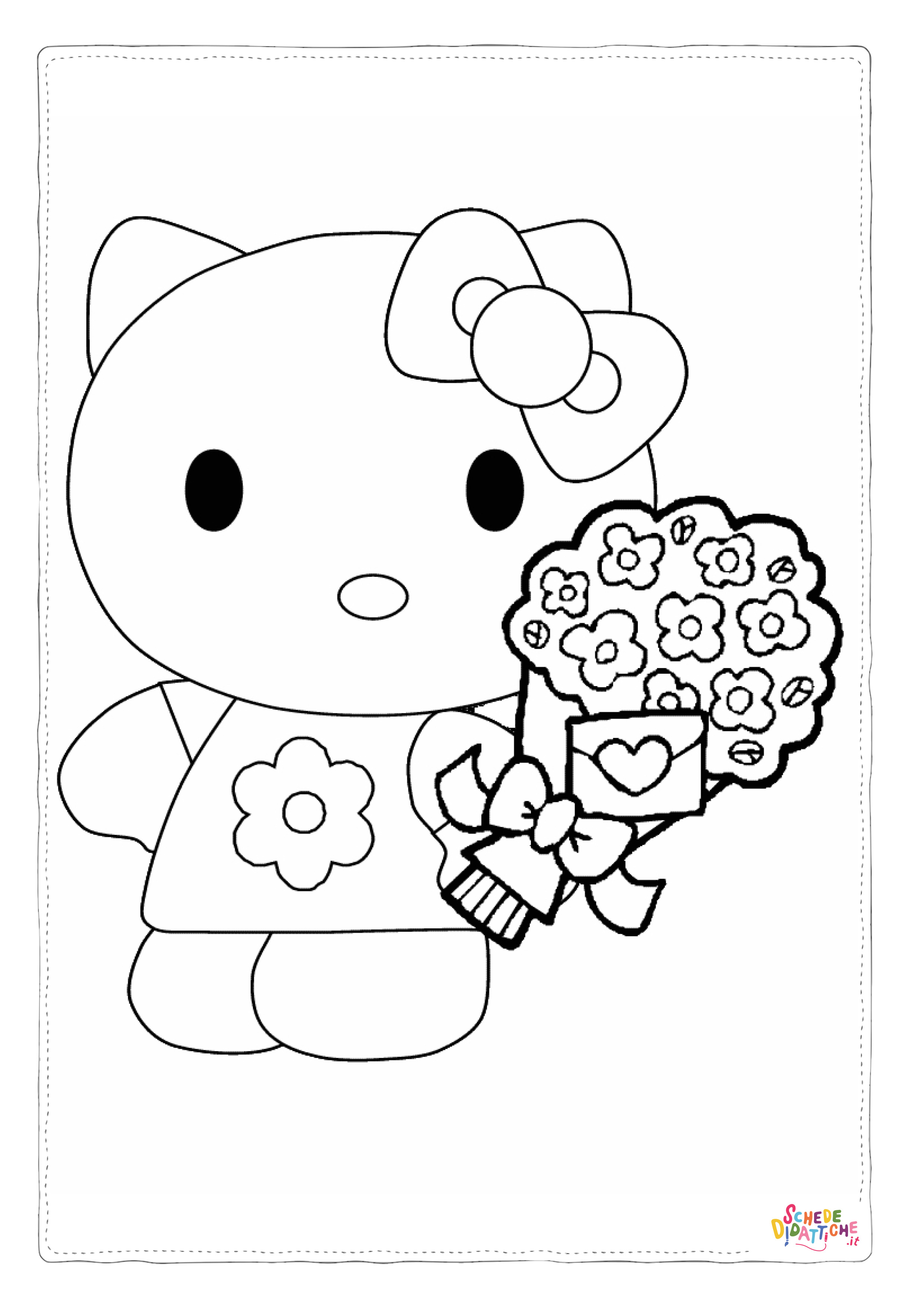 Disegno "Disegno di Hello Kitty da stampare e colorare 136" Disegno di Hello Kitty da stampare e colorare 136