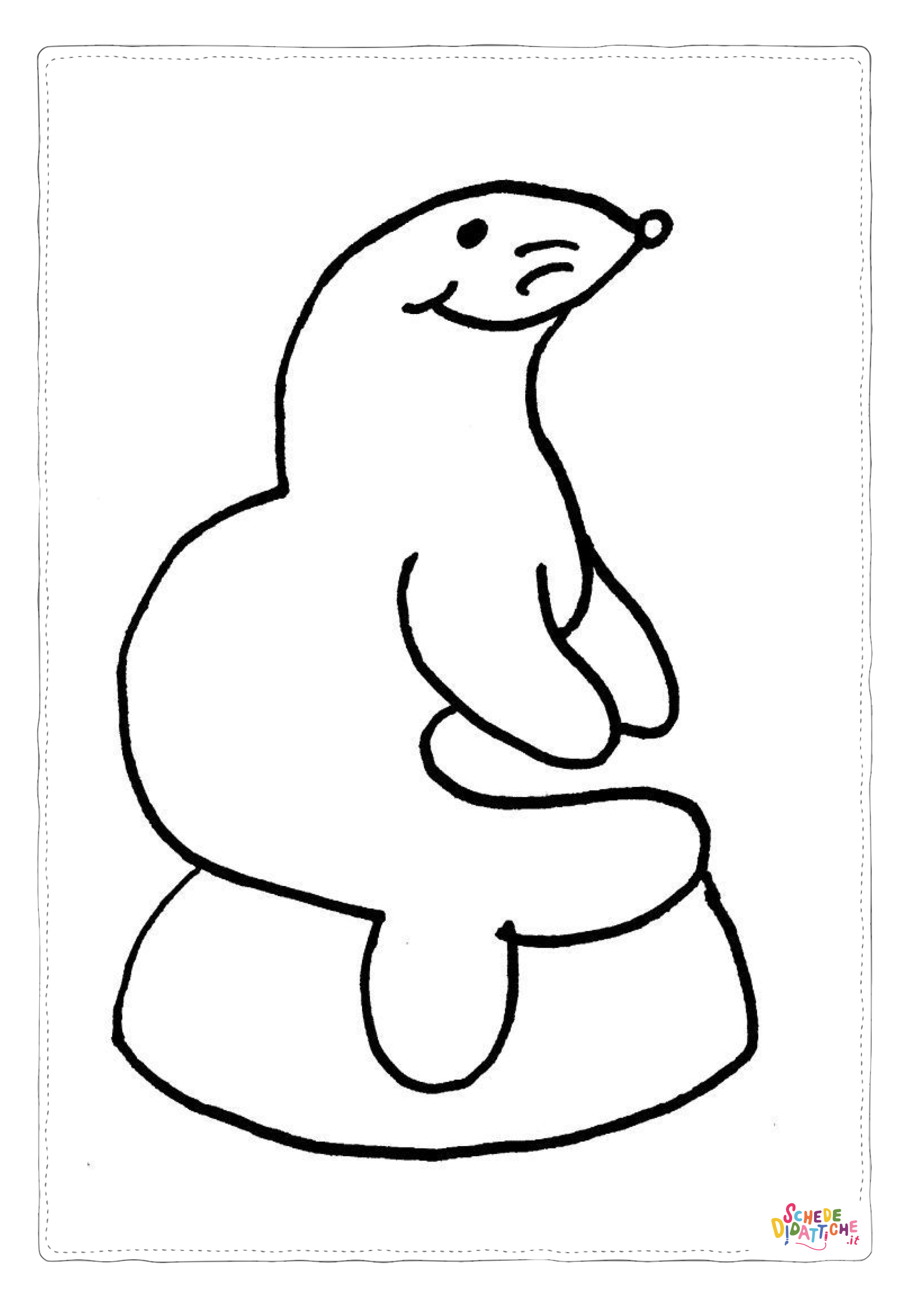 Disegno "Disegno di foca da stampare e colorare 6" Disegno di foca da stampare e colorare 6