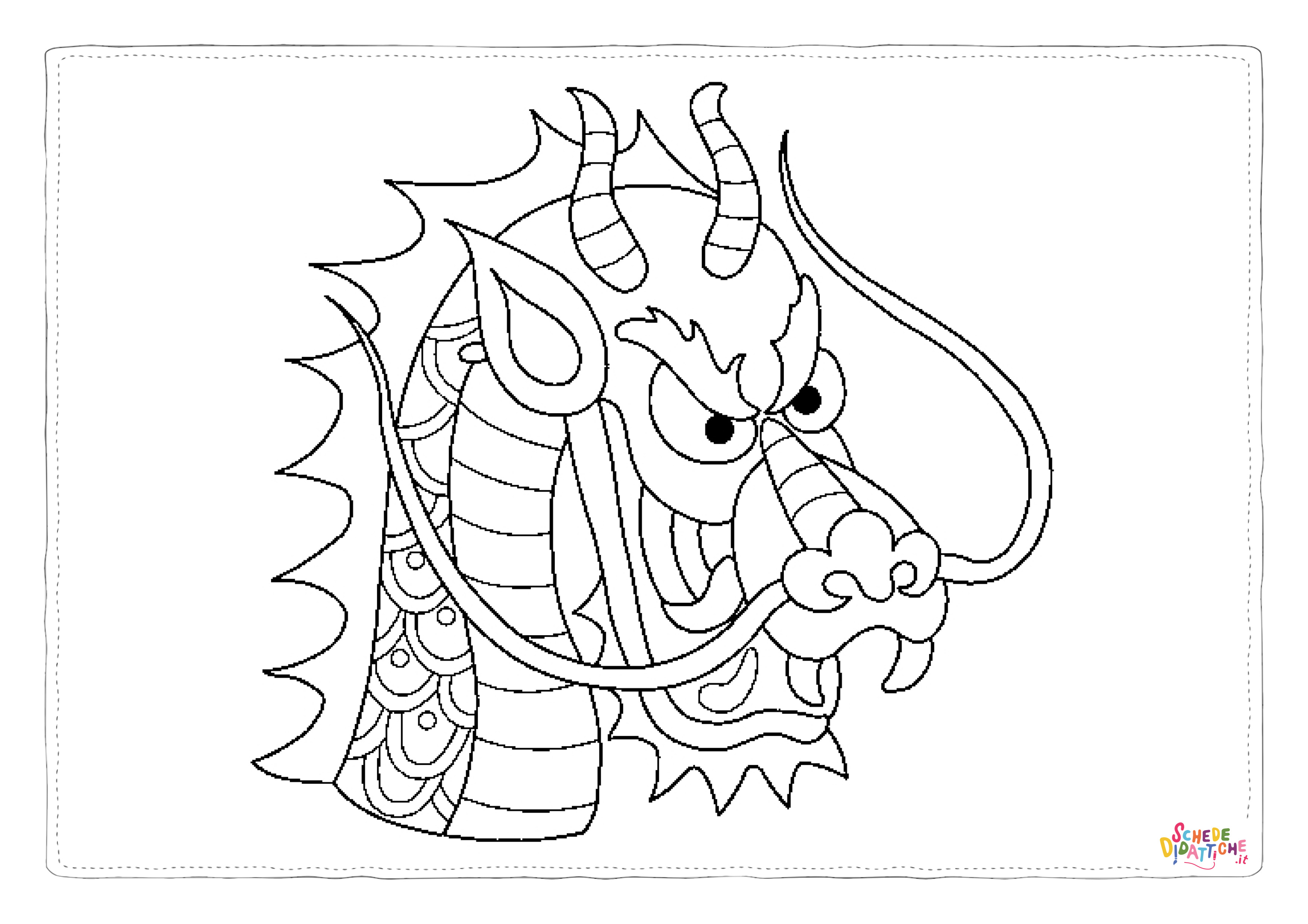Disegno "Disegno di dragone da stampare e colorare 83" Disegno di dragone da stampare e colorare 83