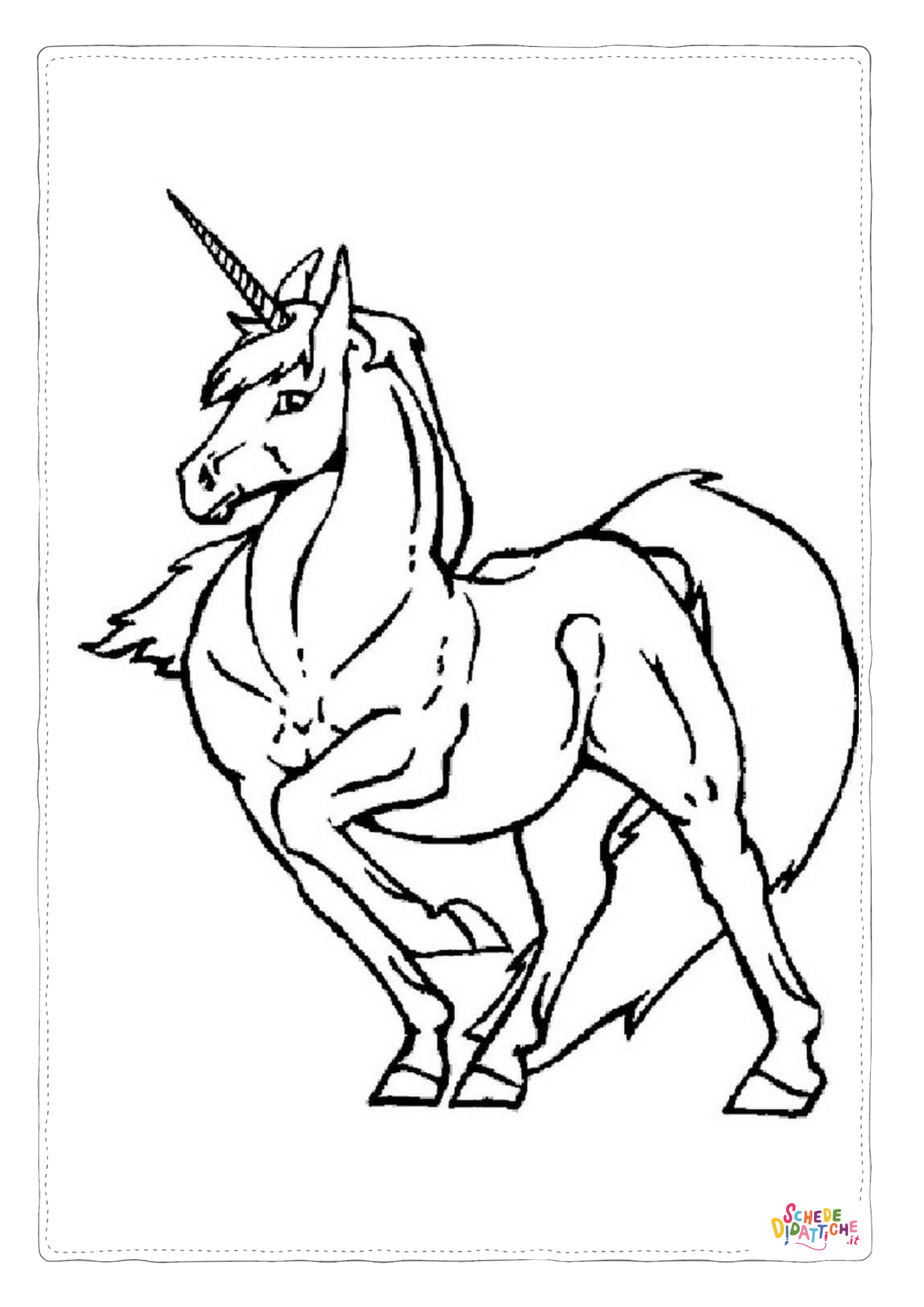 Disegno "Disegno di unicorno da stampare e colorare 64" Disegno di unicorno da stampare e colorare 64