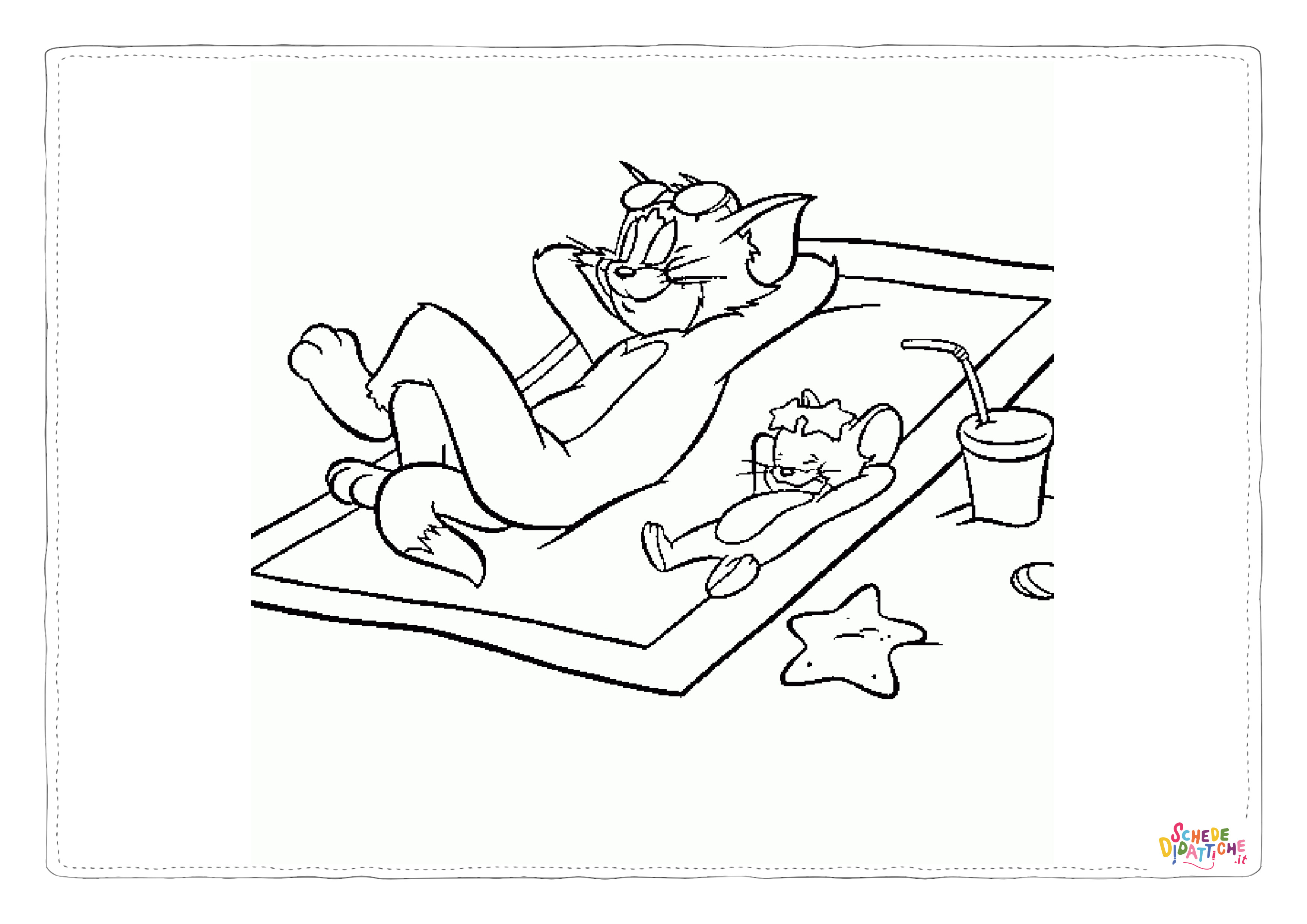 Disegno di Tom e Jerry da stampare e colorare 32