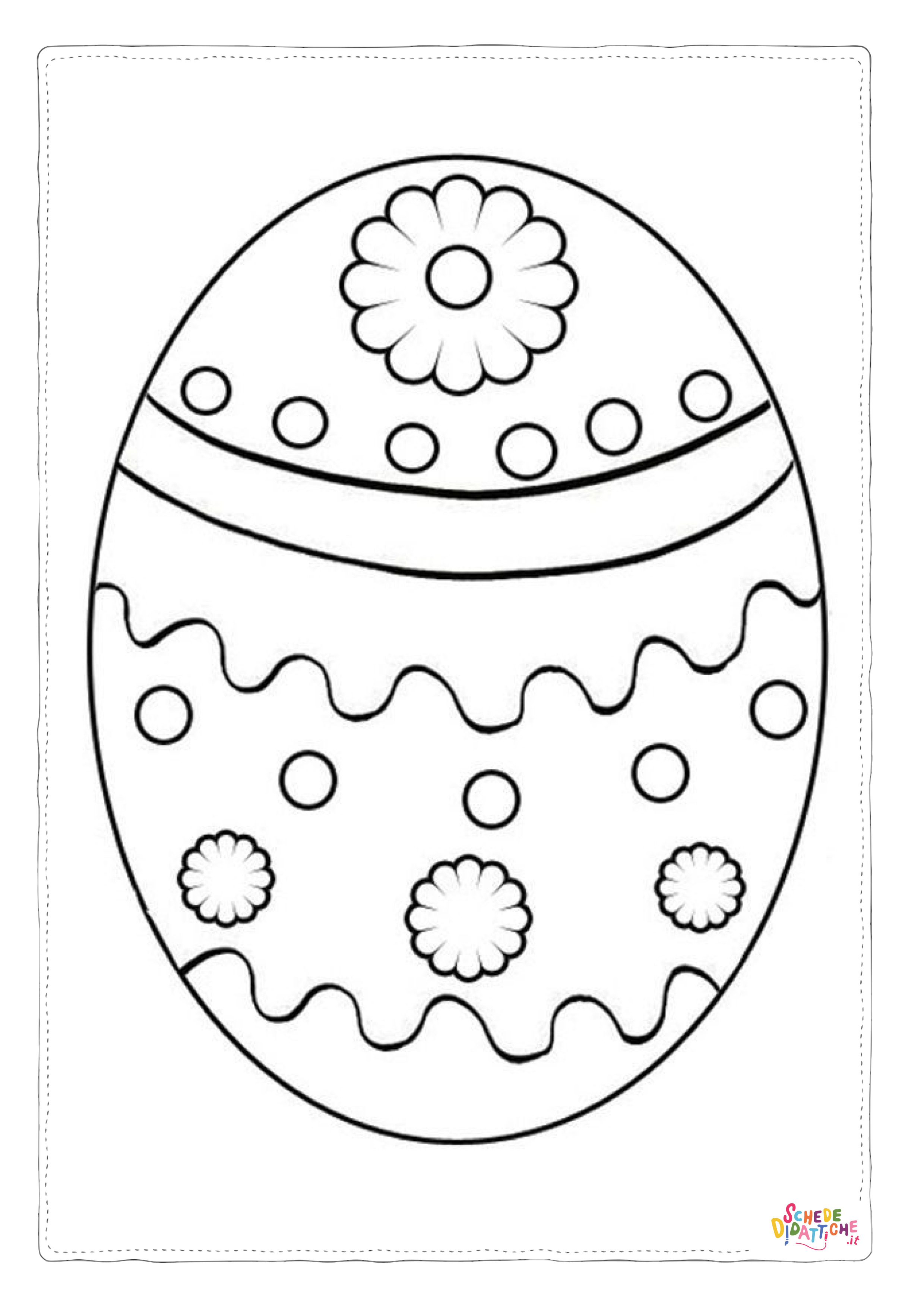 Disegno "Disegno di uovo di Pasqua da stampare e colorare 202" Disegno di uovo di Pasqua da stampare e colorare 202