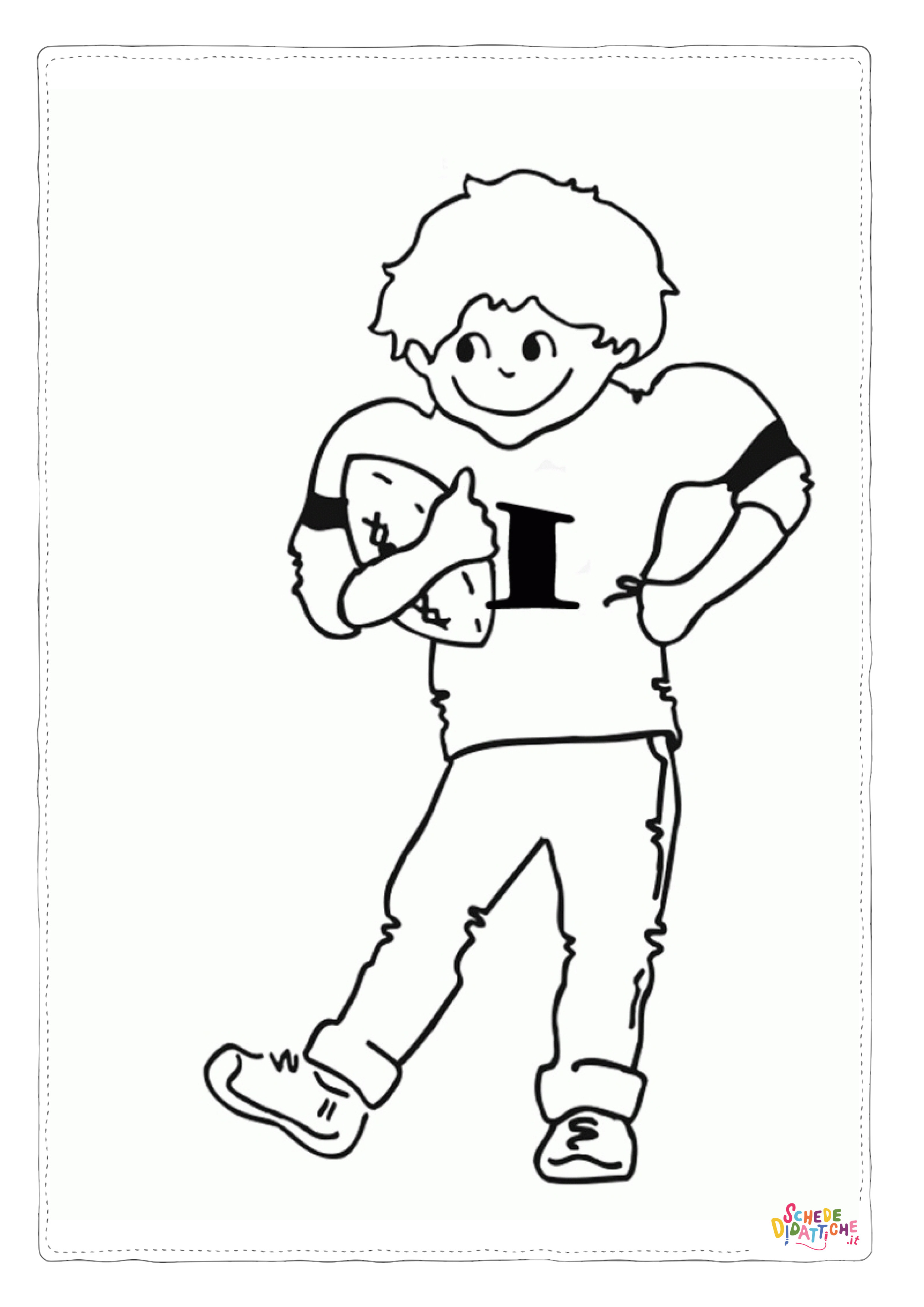 Disegno di football americano da stampare e colorare 107