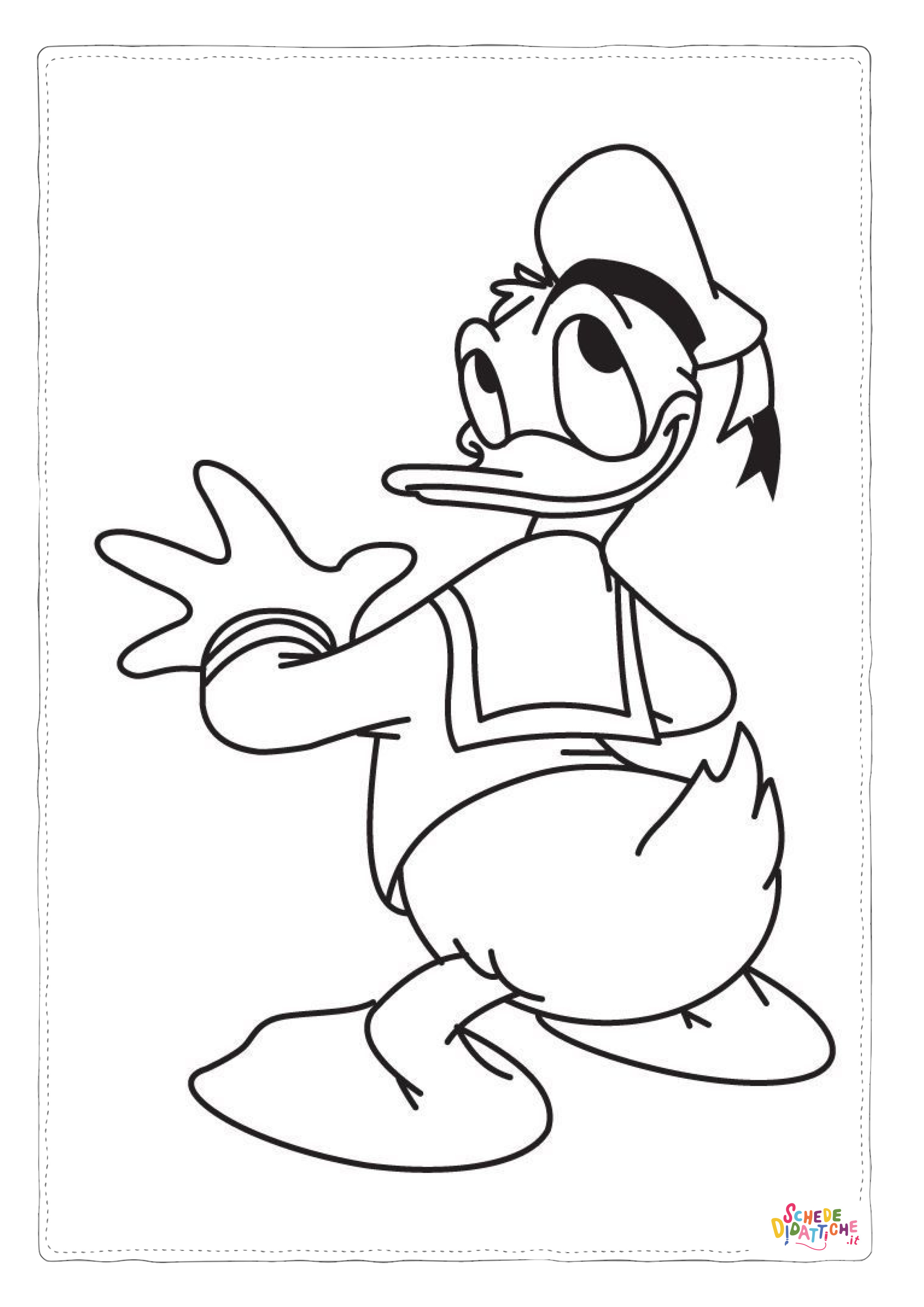 Disegno "Disegno di Paperino da stampare e colorare 91" Disegno di Paperino da stampare e colorare 91
