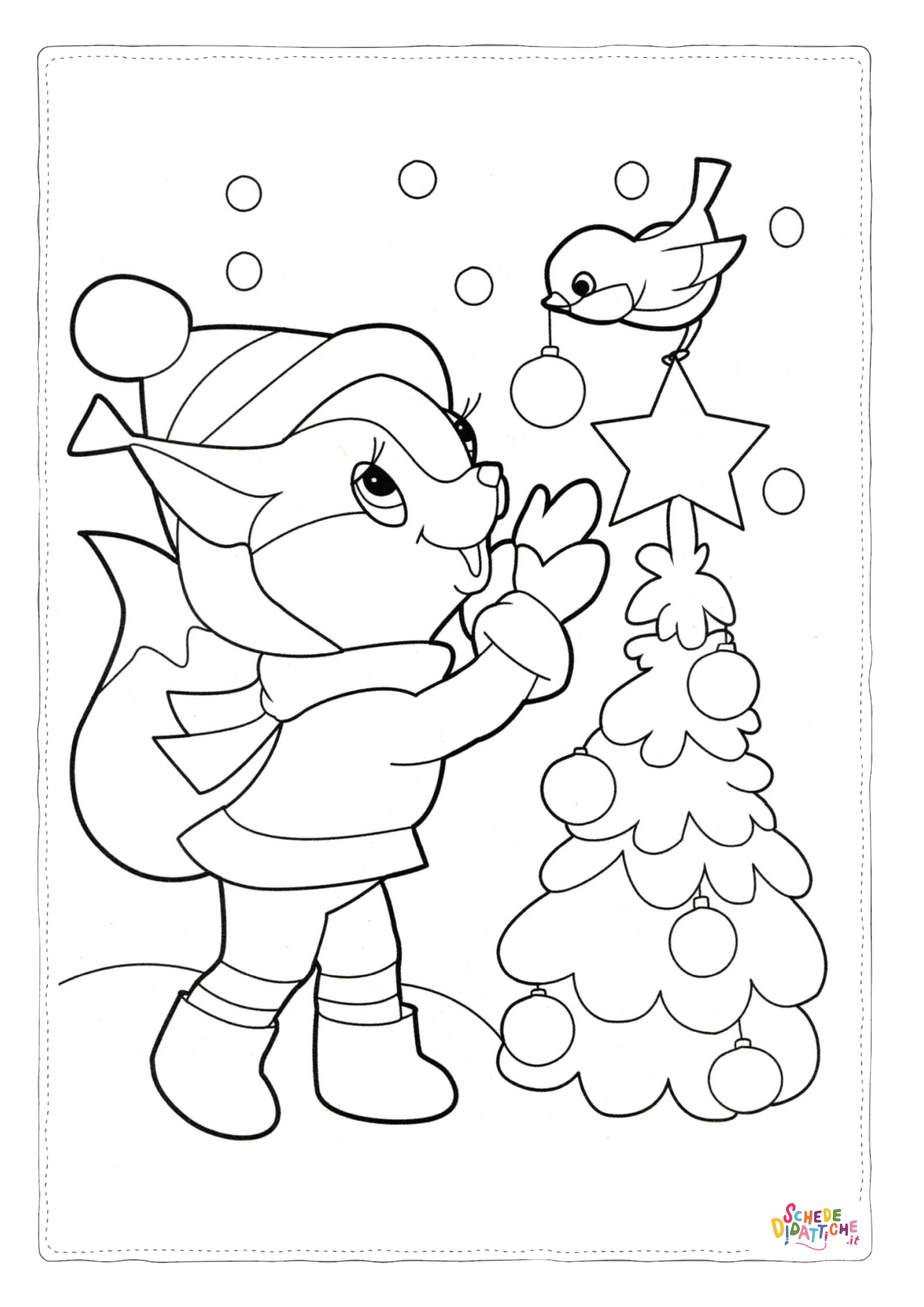 Disegno "Disegno di albero di Natale da stampare e colorare 120" Disegno di albero di Natale da stampare e colorare 120