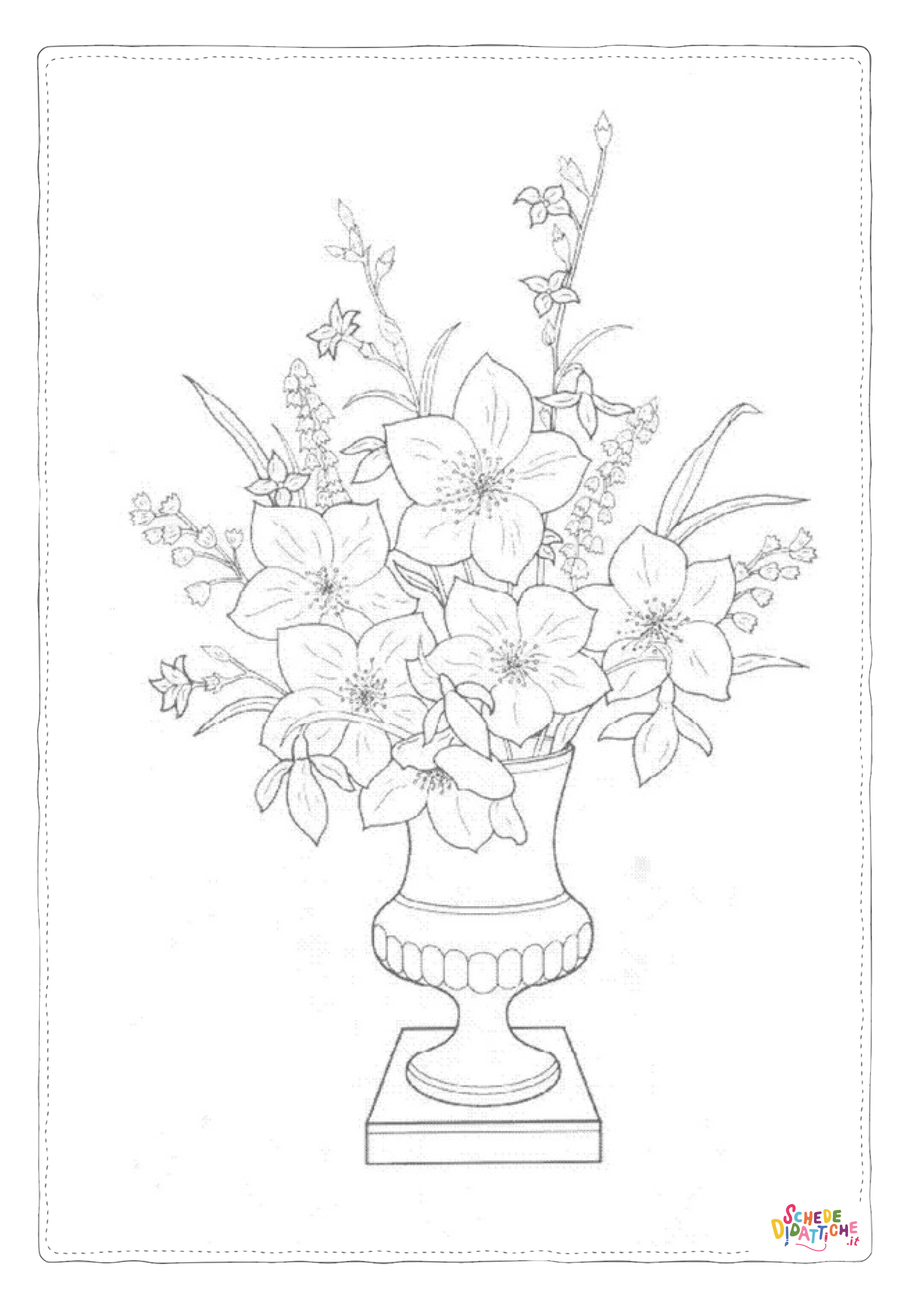 Disegno "Disegno di fiore da stampare e colorare 243" Disegno di fiore da stampare e colorare 243