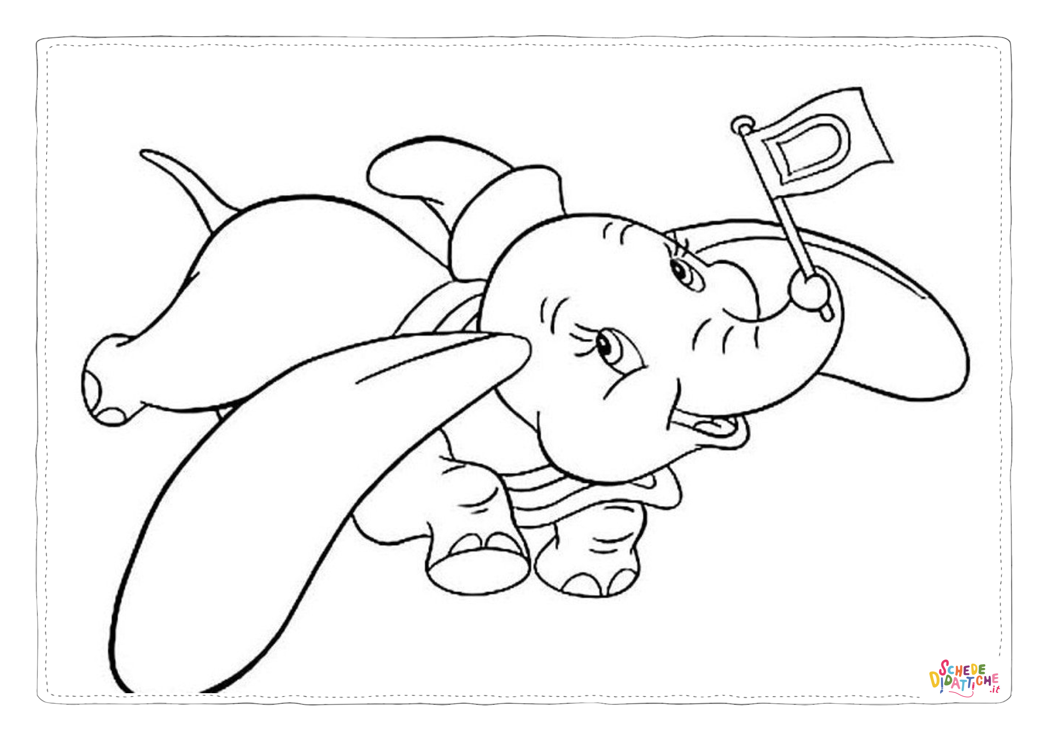 Disegno "Disegno di elefante da stampare e colorare 113" Disegno di elefante da stampare e colorare 113
