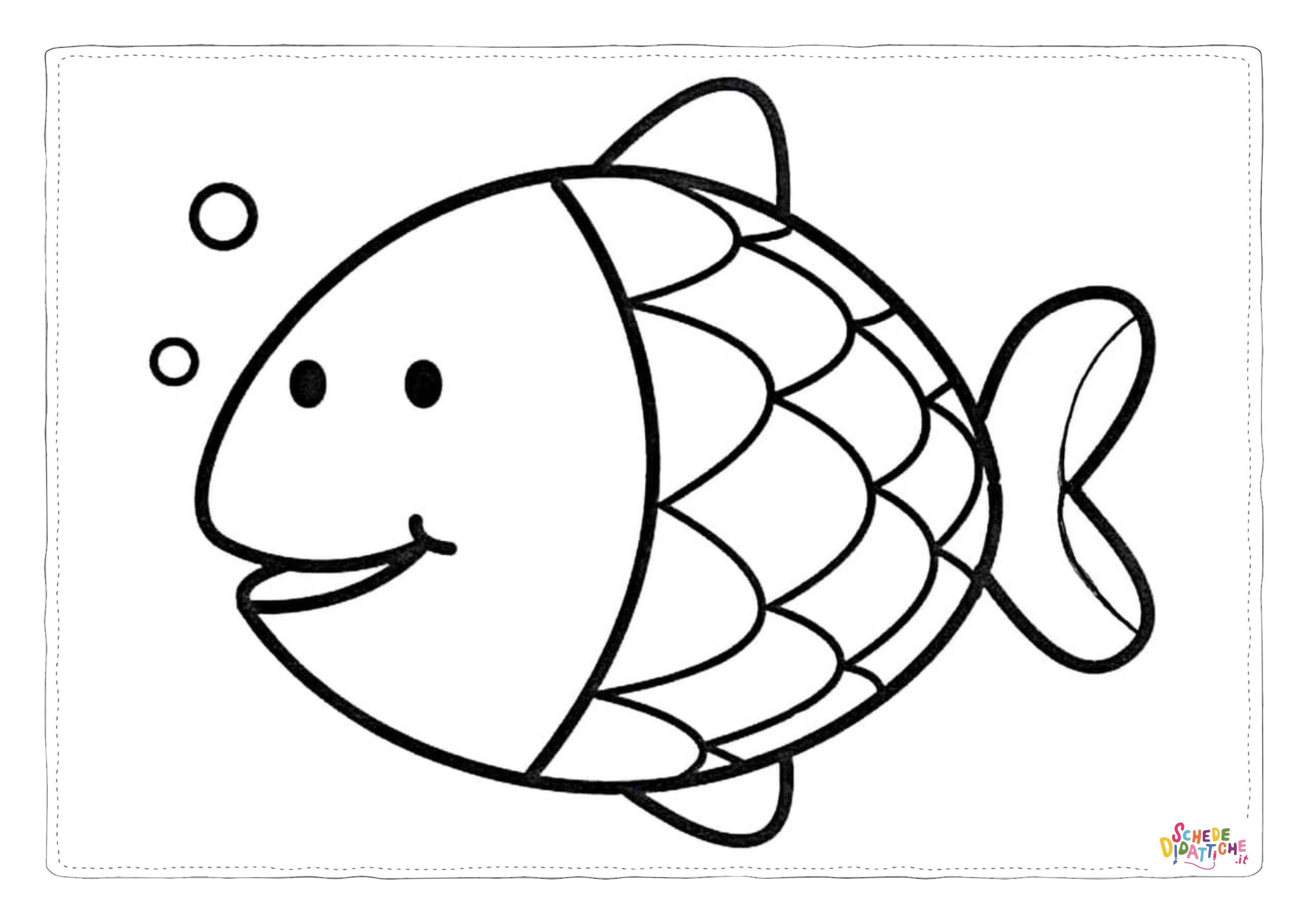 Disegno "Disegno di pesce da stampare e colorare 141" Disegno di pesce da stampare e colorare 141