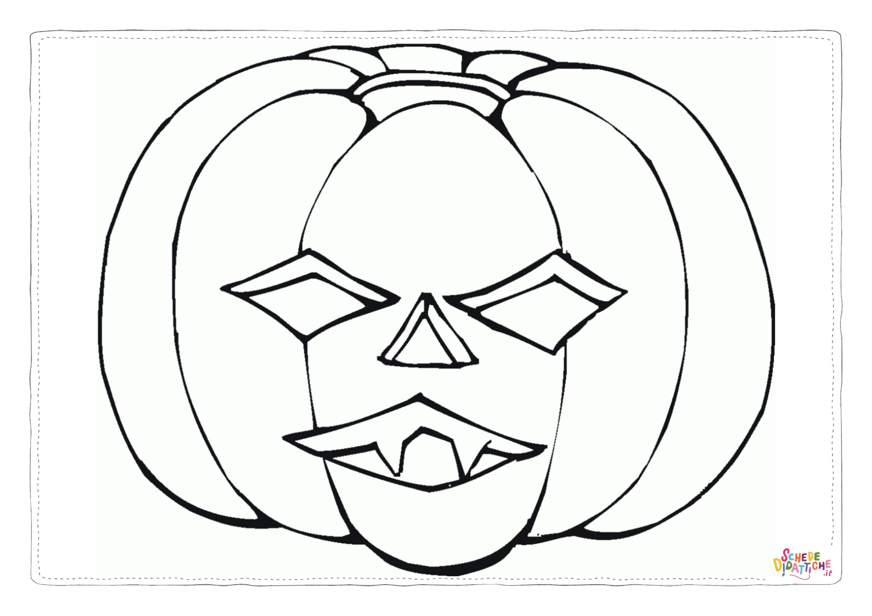 Disegno "Disegno di zucca di Halloween da stampare e colorare 24" Disegno di zucca di Halloween da stampare e colorare 24