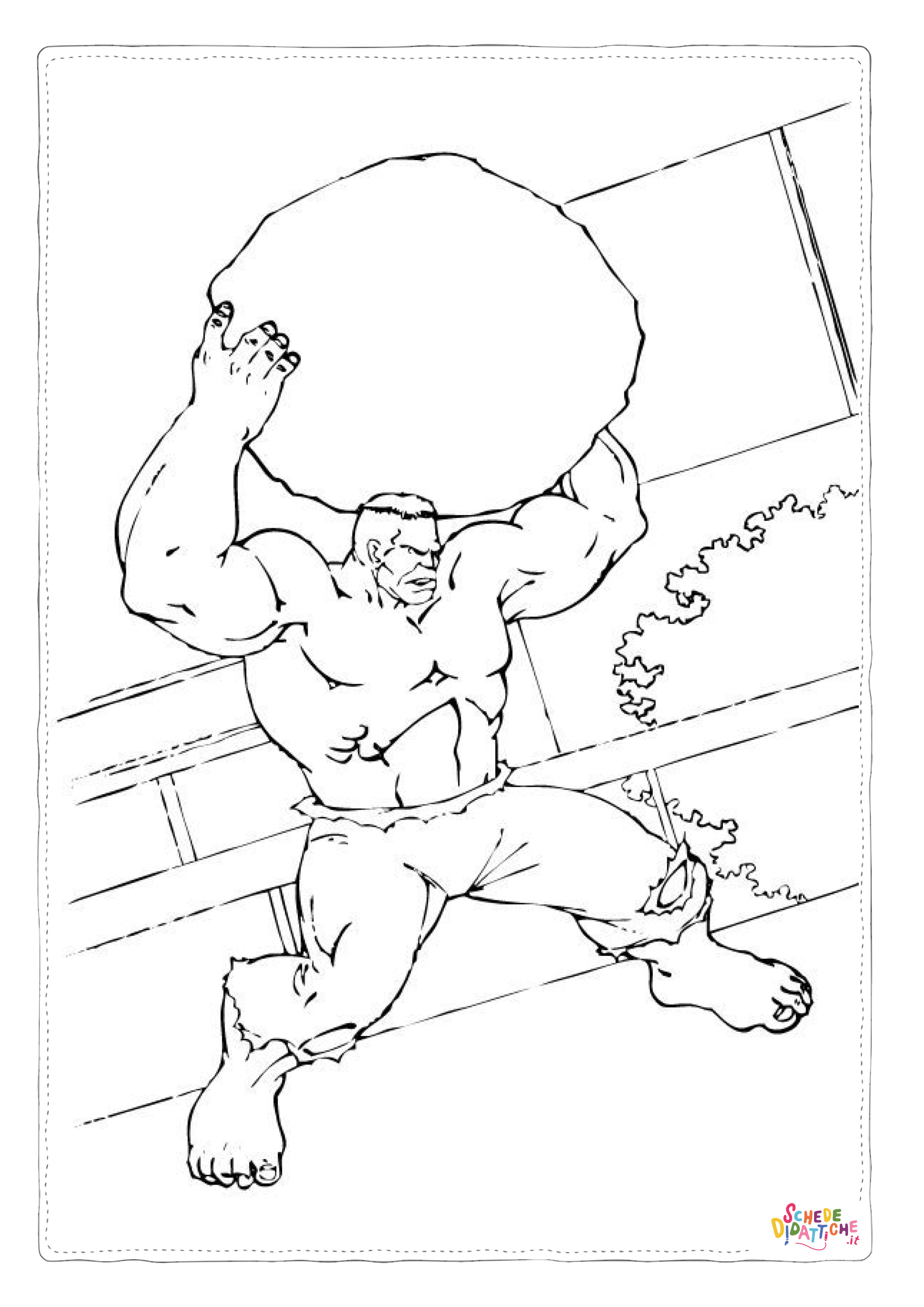 Disegno "Disegno di Hulk da stampare e colorare 84" Disegno di Hulk da stampare e colorare 84
