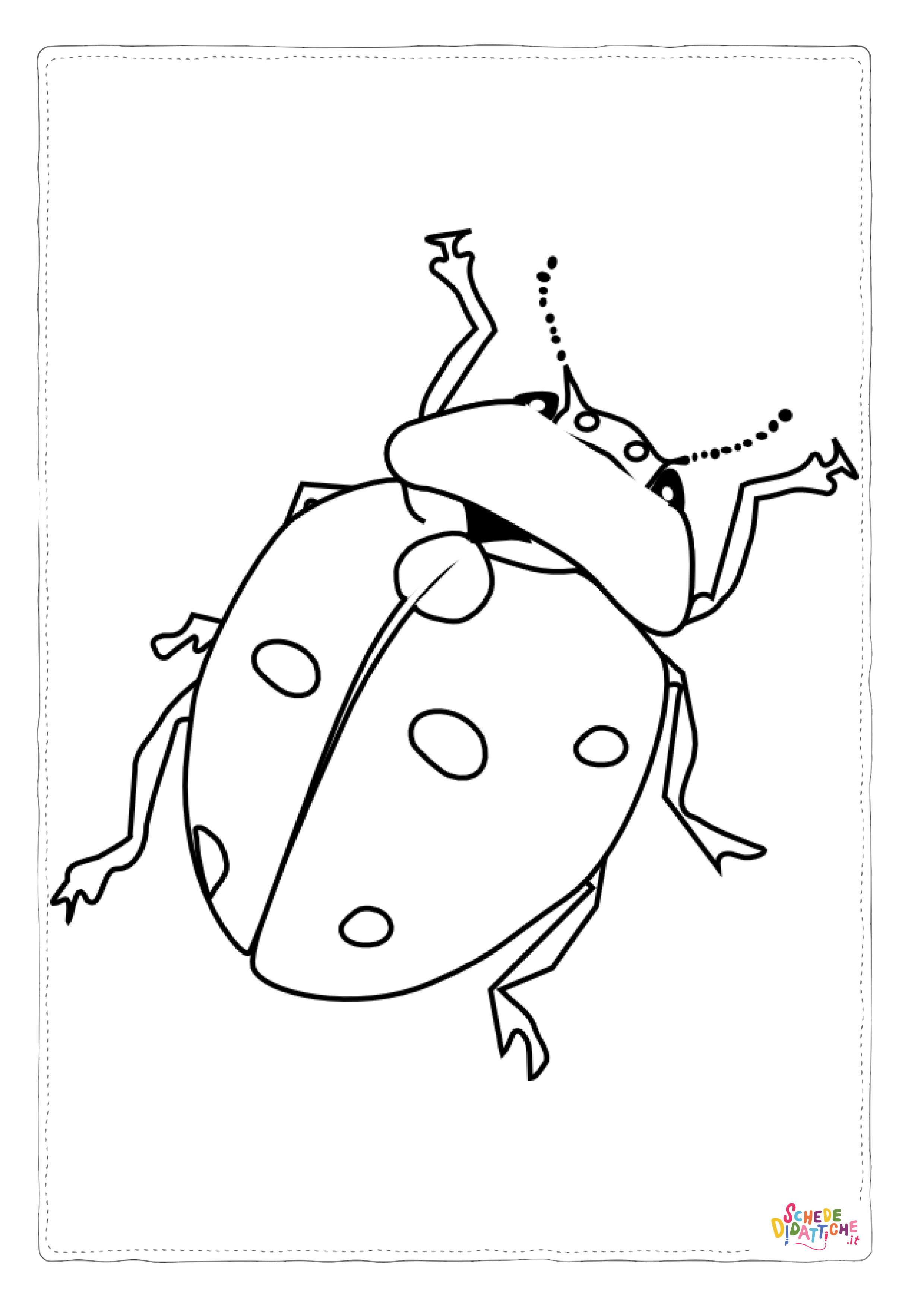 Disegno "Disegno di coccinella da stampare e colorare 38" Disegno di coccinella da stampare e colorare 38
