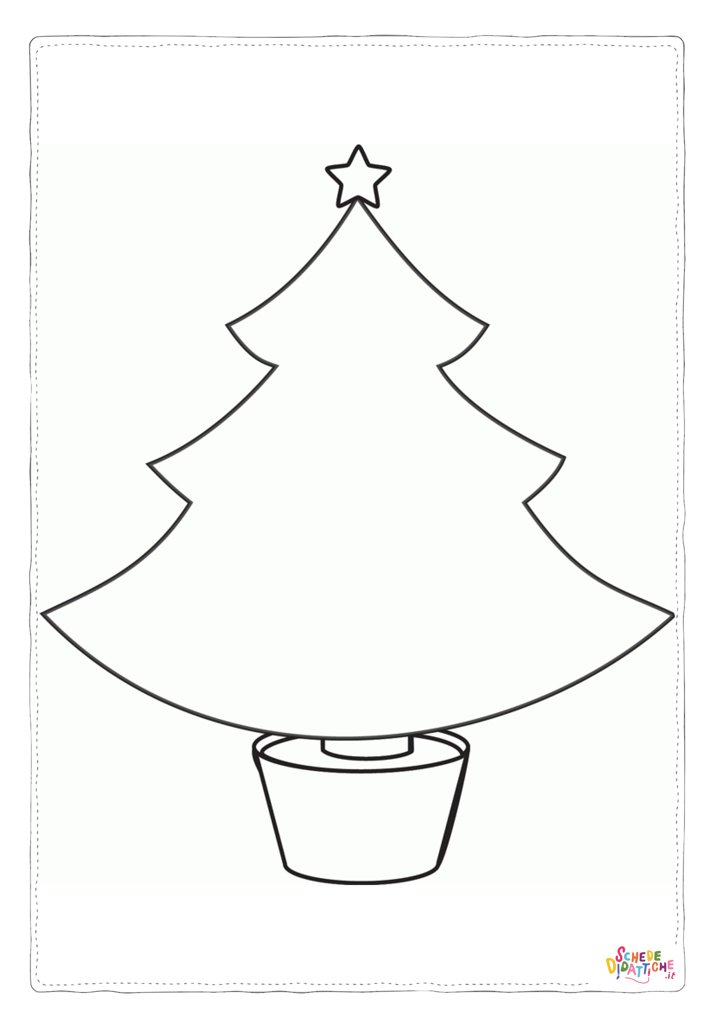 Disegno di albero di Natale da stampare e colorare 112