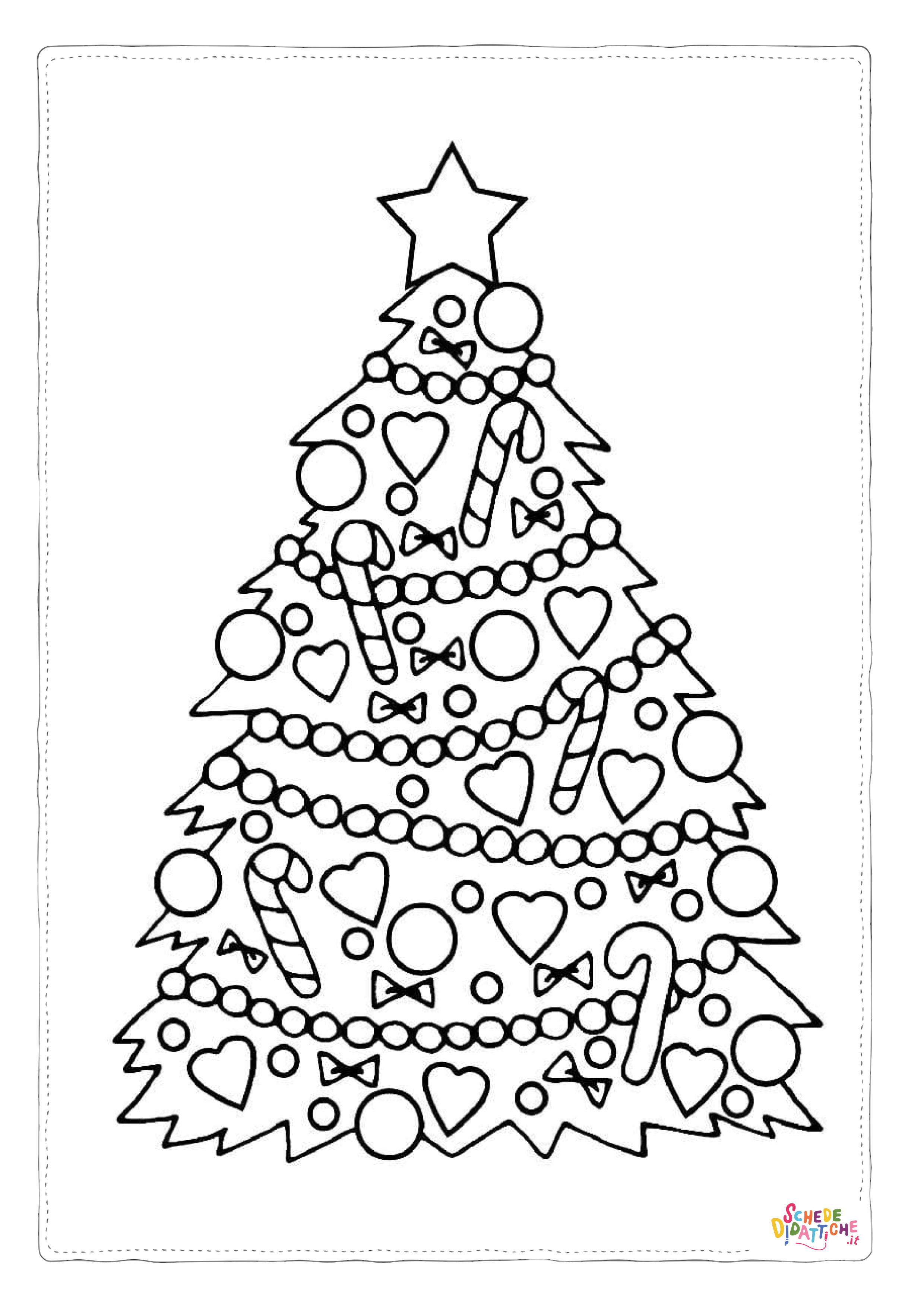 Disegno "Disegno di albero di Natale da stampare e colorare 167" Disegno di albero di Natale da stampare e colorare 167
