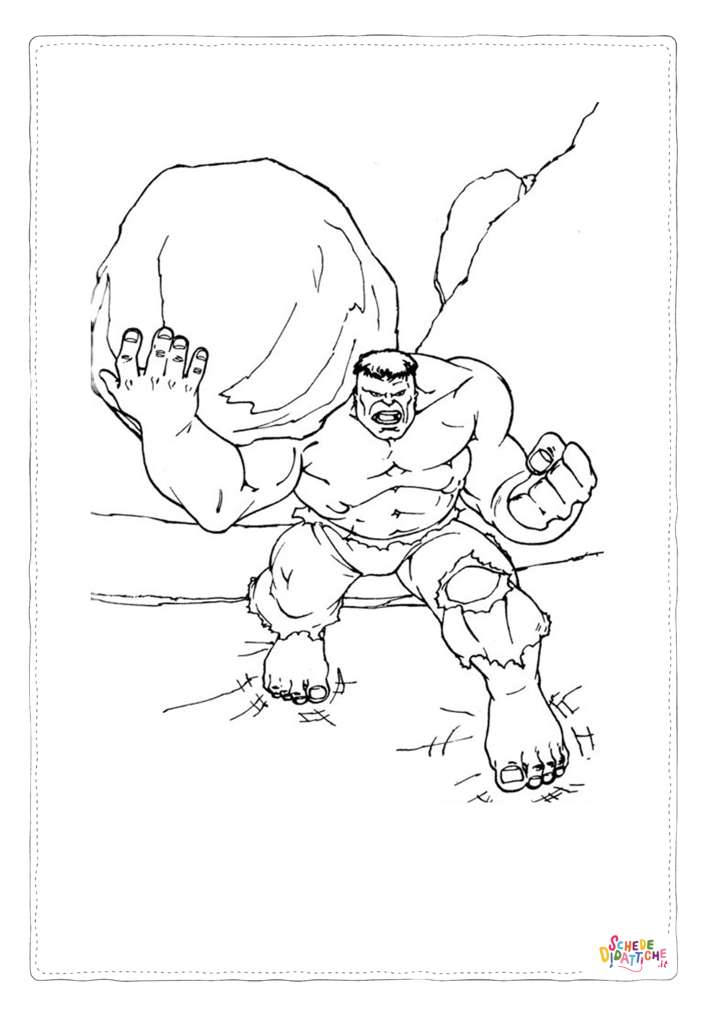 Disegno "Disegno di Hulk da stampare e colorare 66" Disegno di Hulk da stampare e colorare 66
