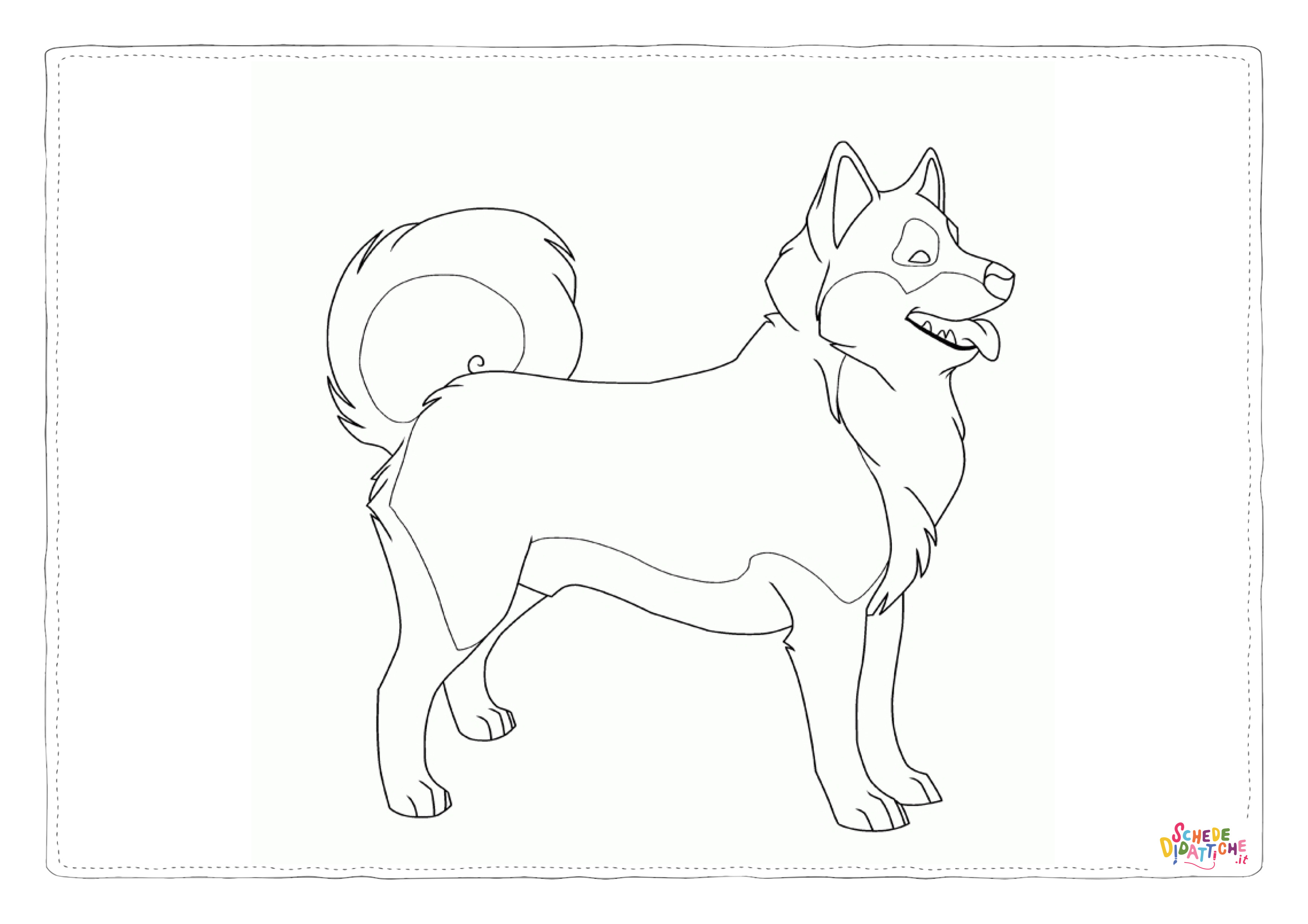 Disegno di lupo da stampare e colorare 27