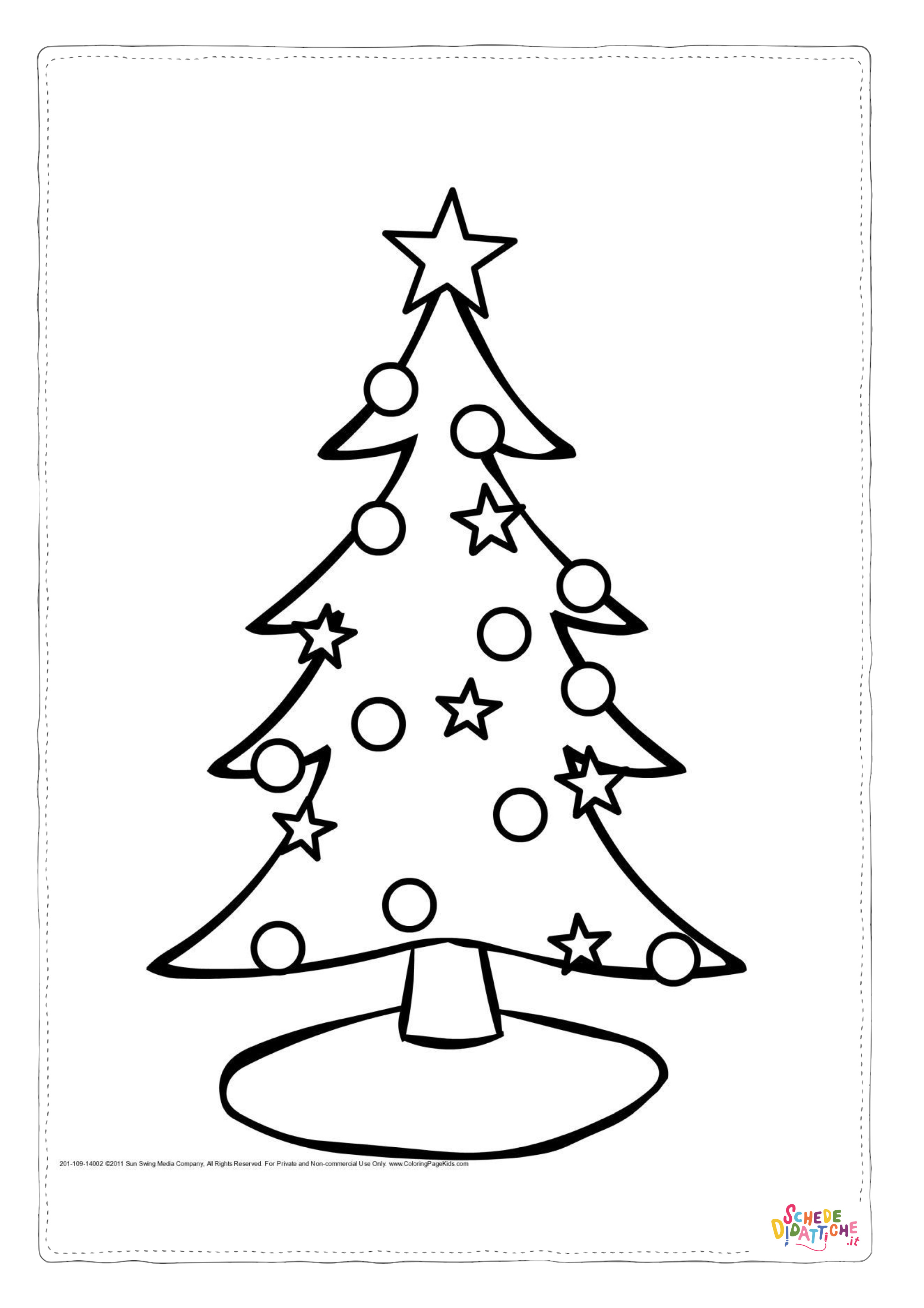 Disegno "Disegno di albero di Natale da stampare e colorare 222" Disegno di albero di Natale da stampare e colorare 222