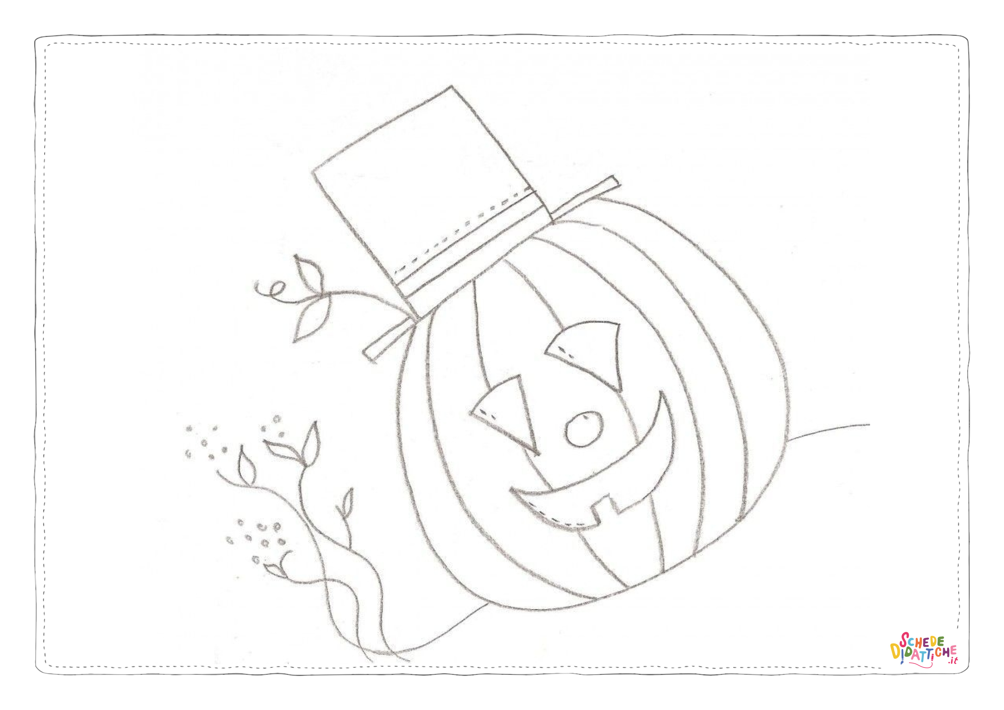 Disegno "Disegno di zucca di Halloween da stampare e colorare 188" Disegno di zucca di Halloween da stampare e colorare 188