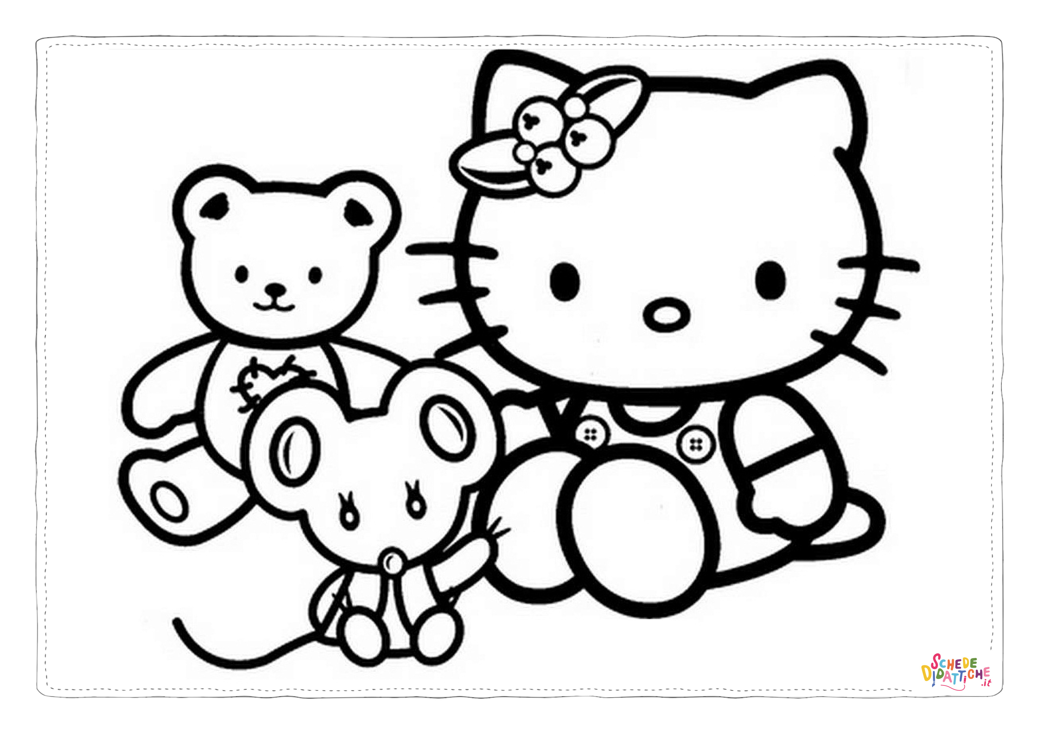 Disegno "Disegno di Hello Kitty da stampare e colorare 98" Disegno di Hello Kitty da stampare e colorare 98