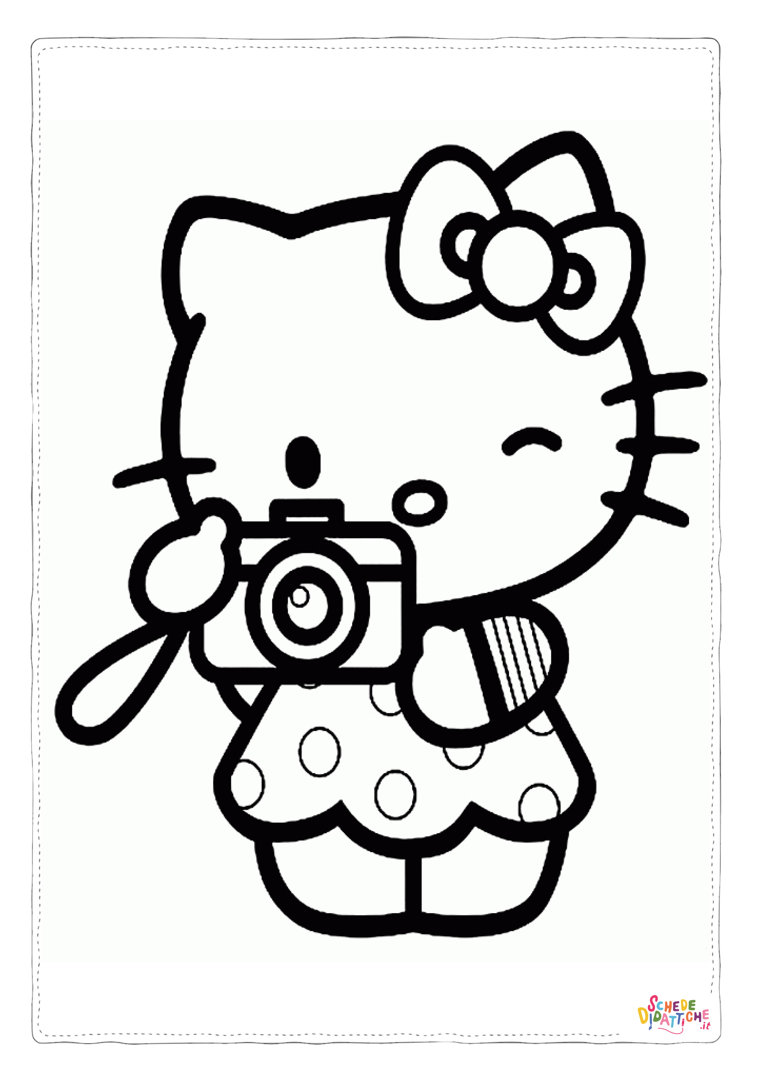 Disegno di Hello Kitty da stampare e colorare 12