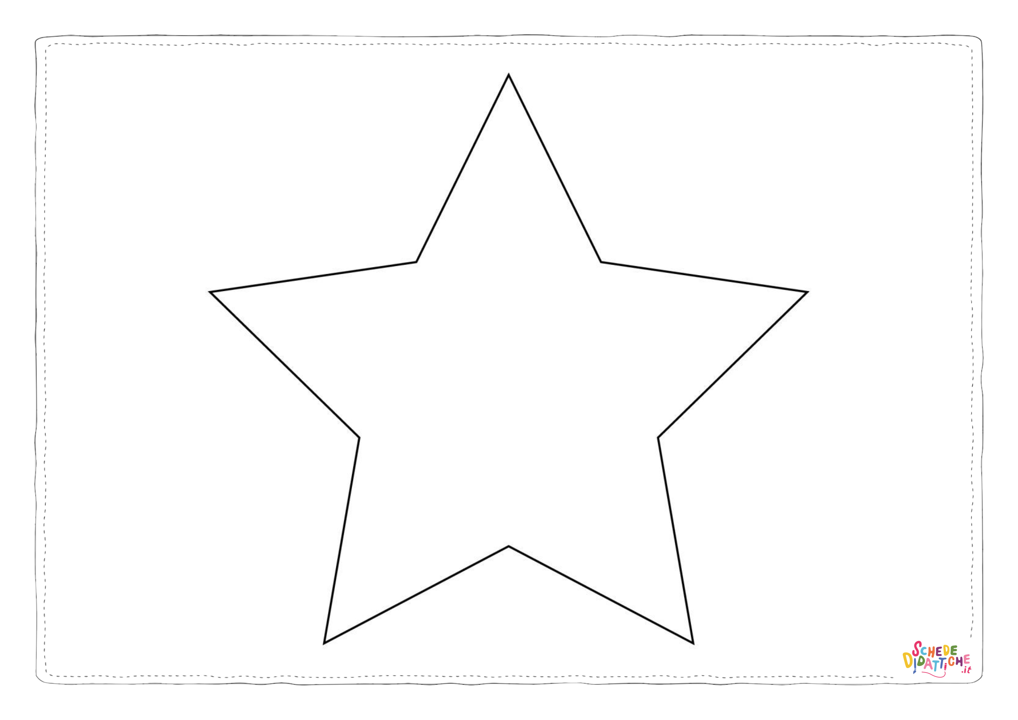 Disegno di stella da stampare e colorare 12