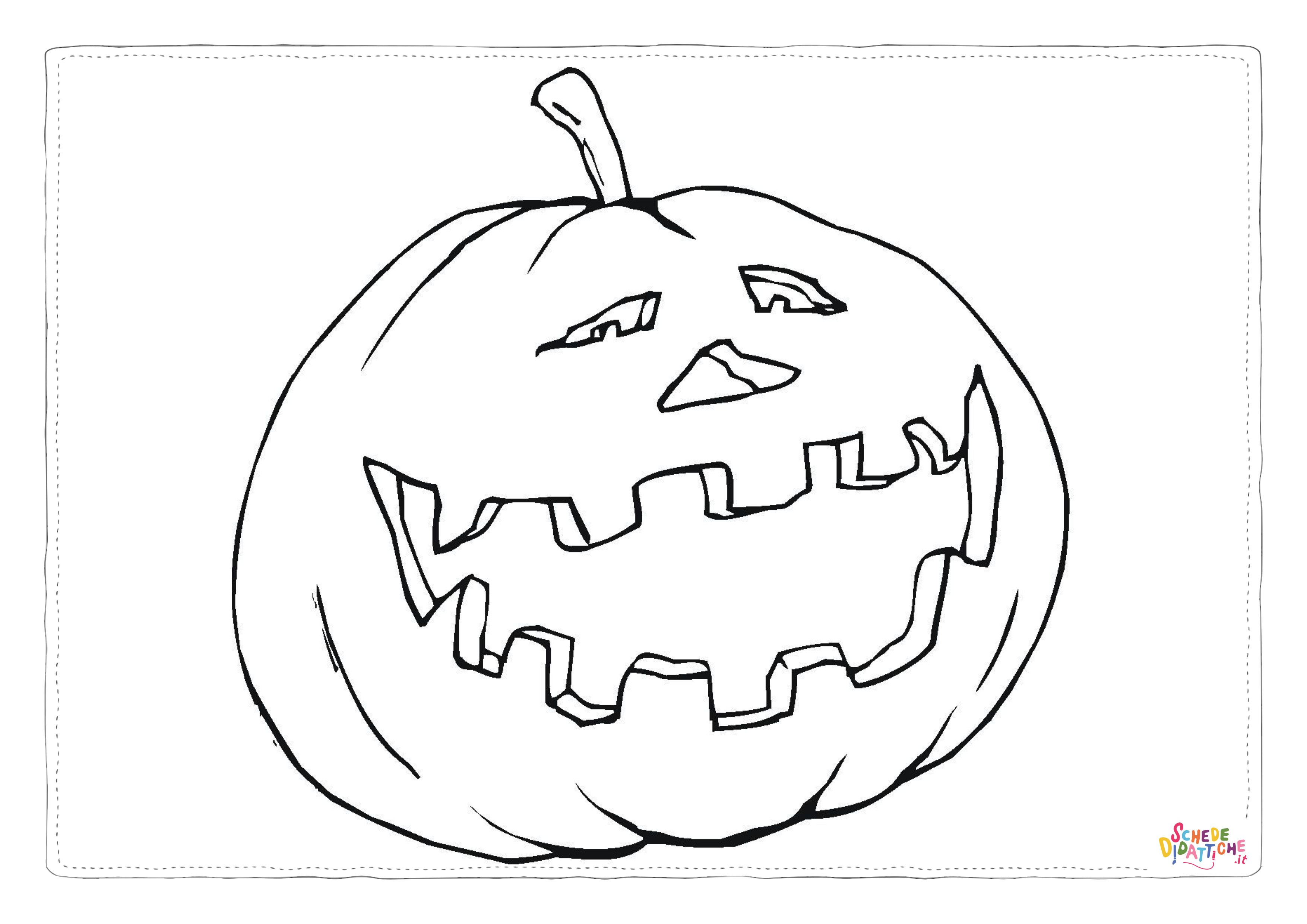Disegno "Disegno di zucca di Halloween da stampare e colorare 214" Disegno di zucca di Halloween da stampare e colorare 214
