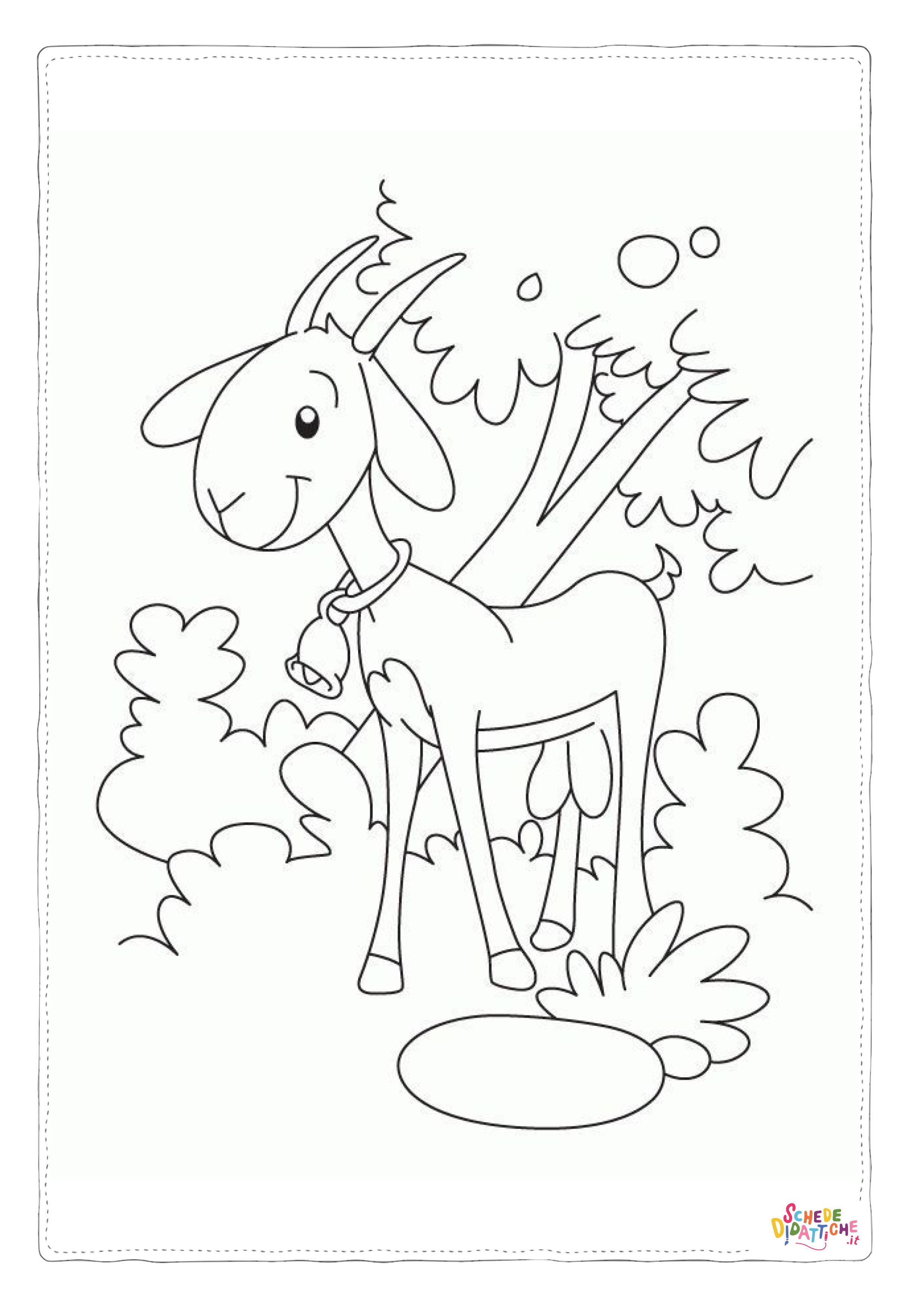 Disegno "Disegno di capra da stampare e colorare 26" Disegno di capra da stampare e colorare 26