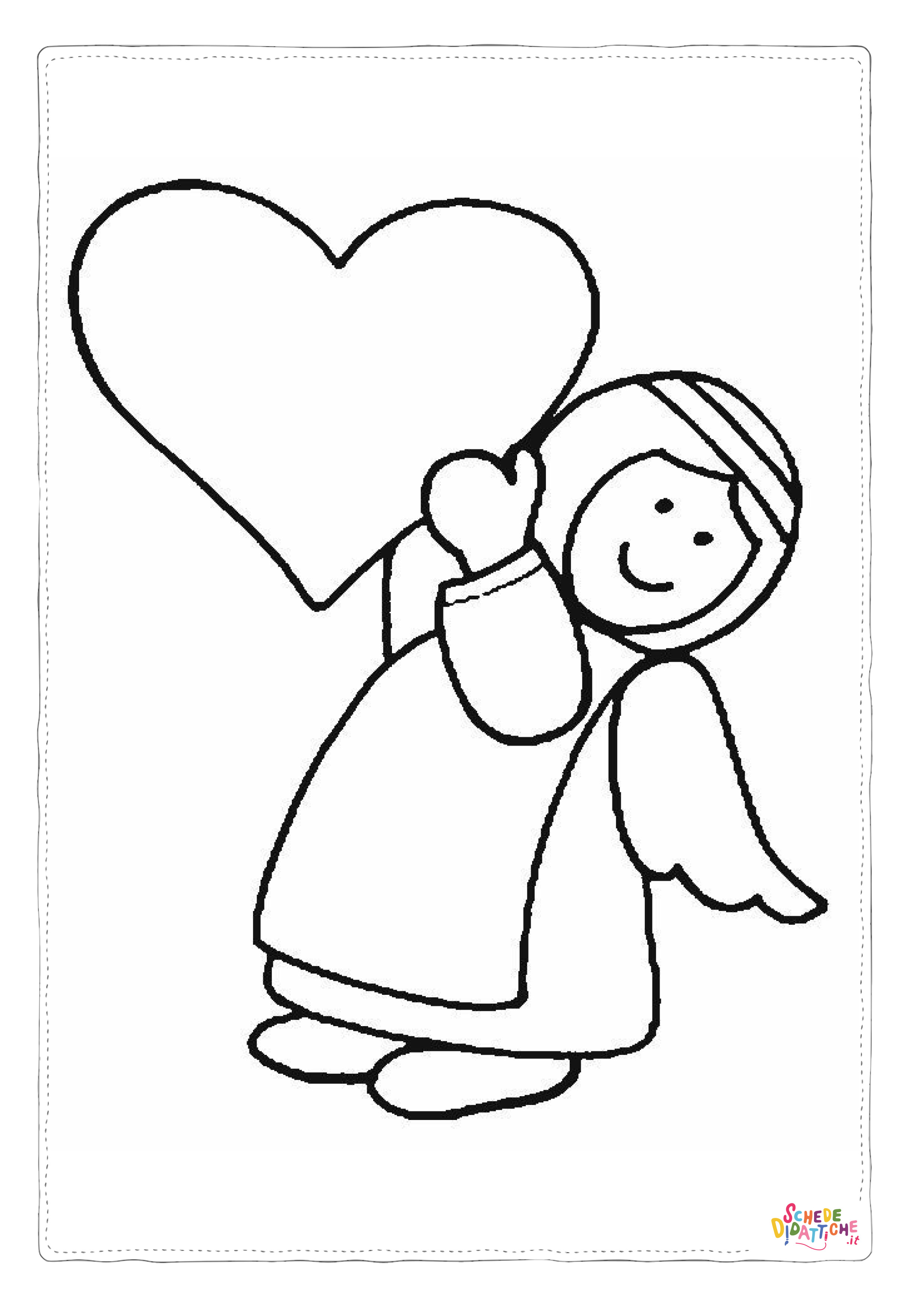 Disegno "Disegno di angelo da stampare e colorare 55" Disegno di angelo da stampare e colorare 55