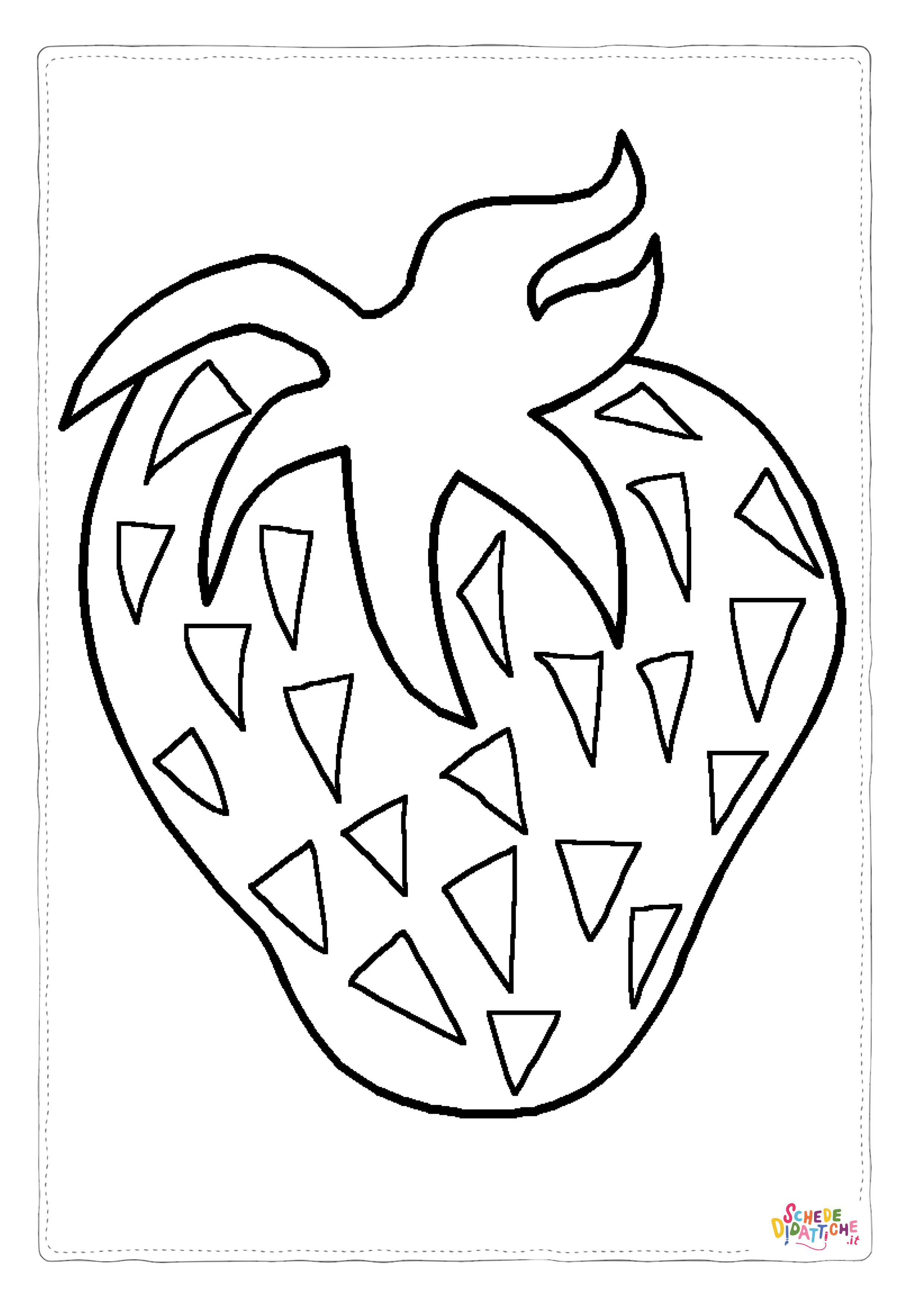 Disegno "Disegno di fragola da stampare e colorare 1" Disegno di fragola da stampare e colorare 1