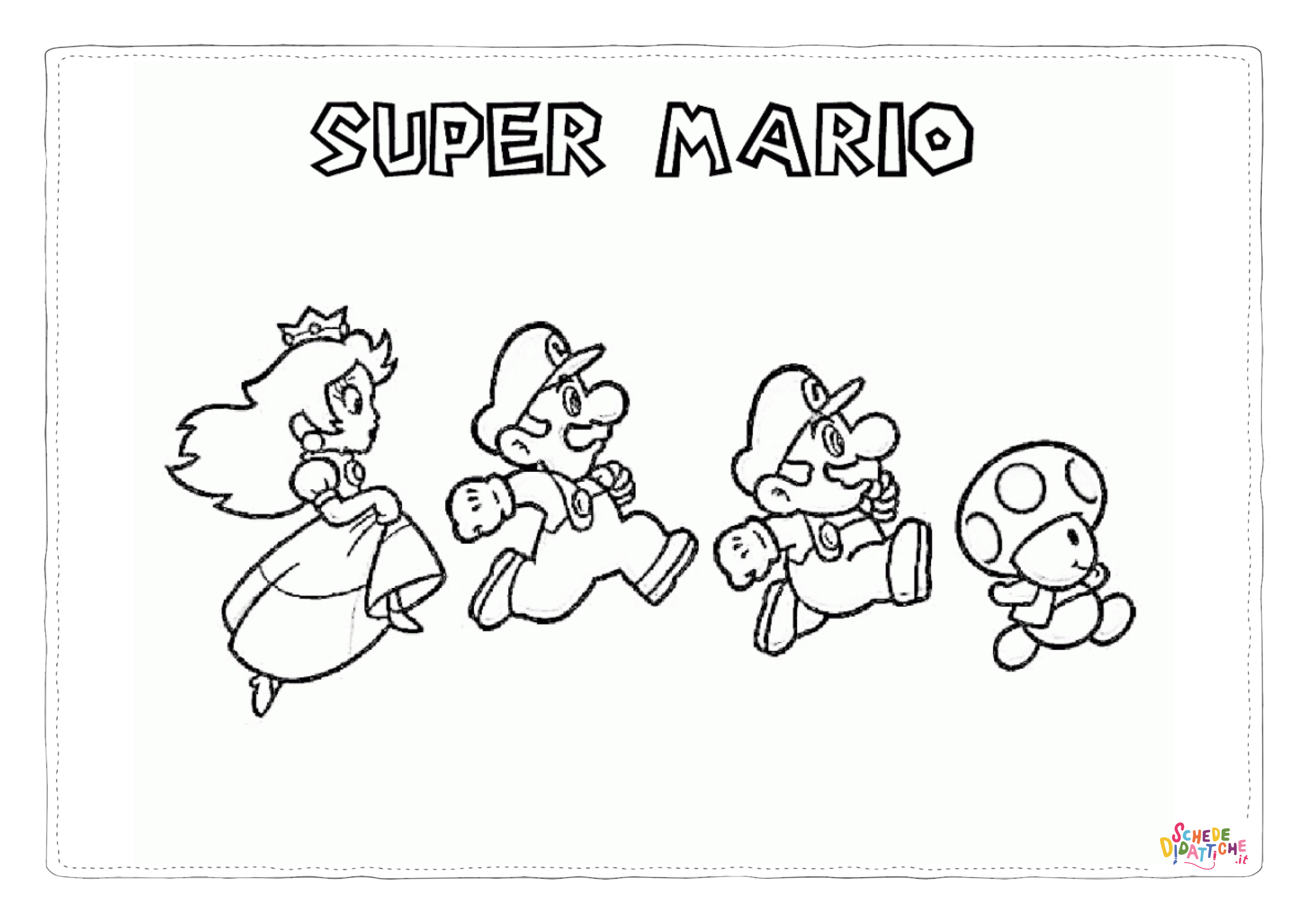 Disegno "Disegno di Super Mario da stampare e colorare 98" Disegno di Super Mario da stampare e colorare 98