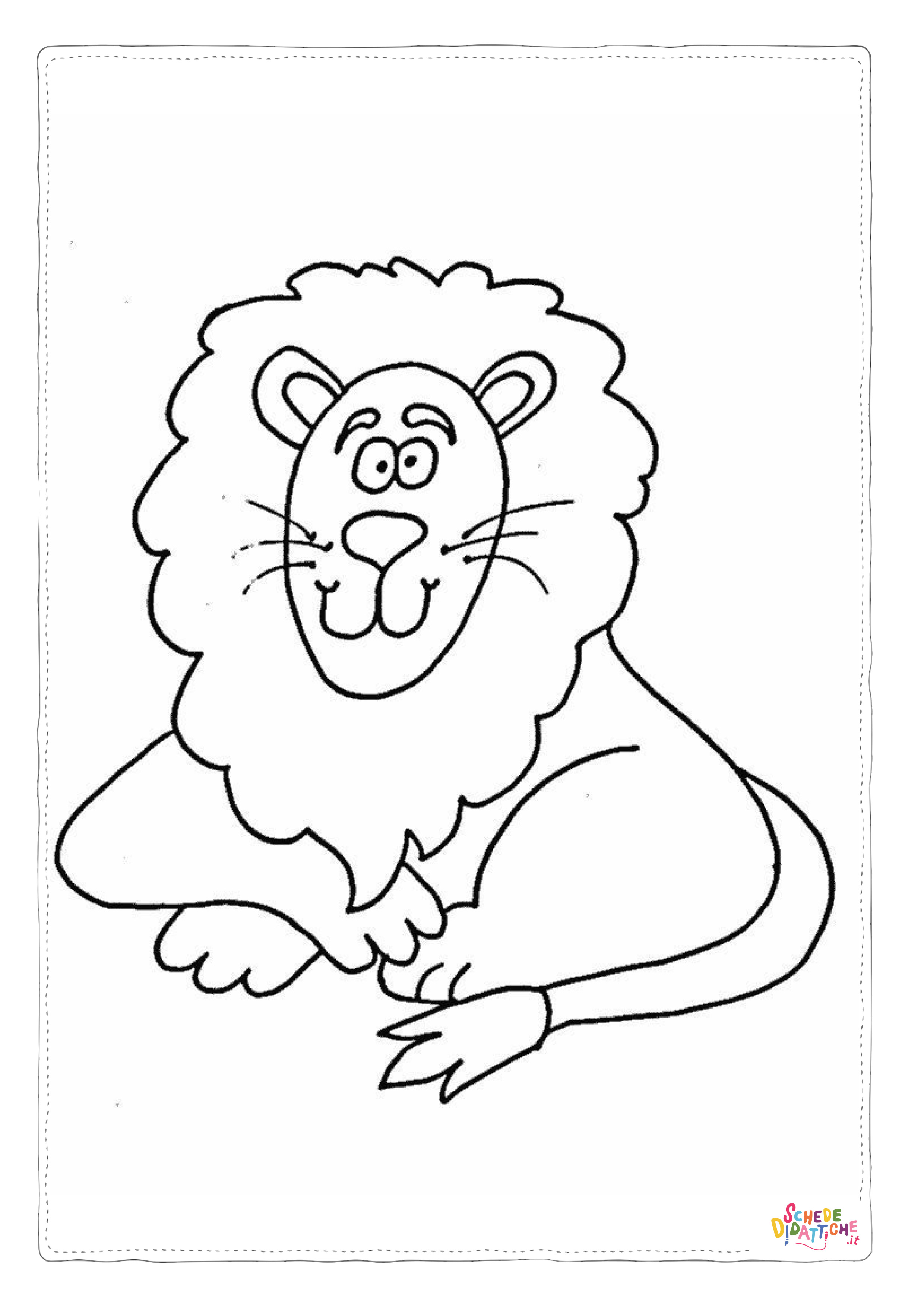 Disegno di leone da stampare e colorare 106