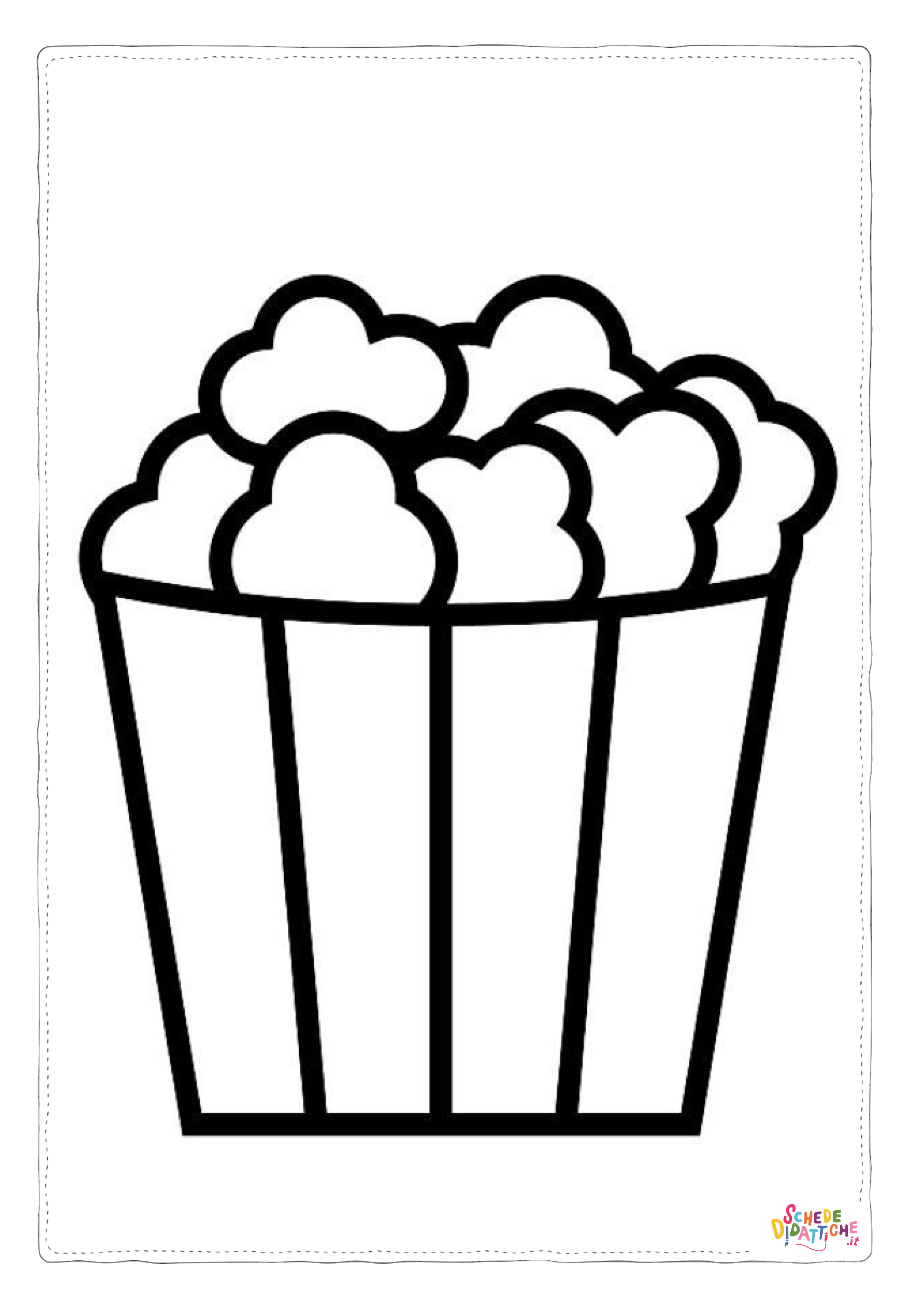 Disegno "Disegno di pop corn da stampare e colorare" Disegno di pop corn da stampare e colorare