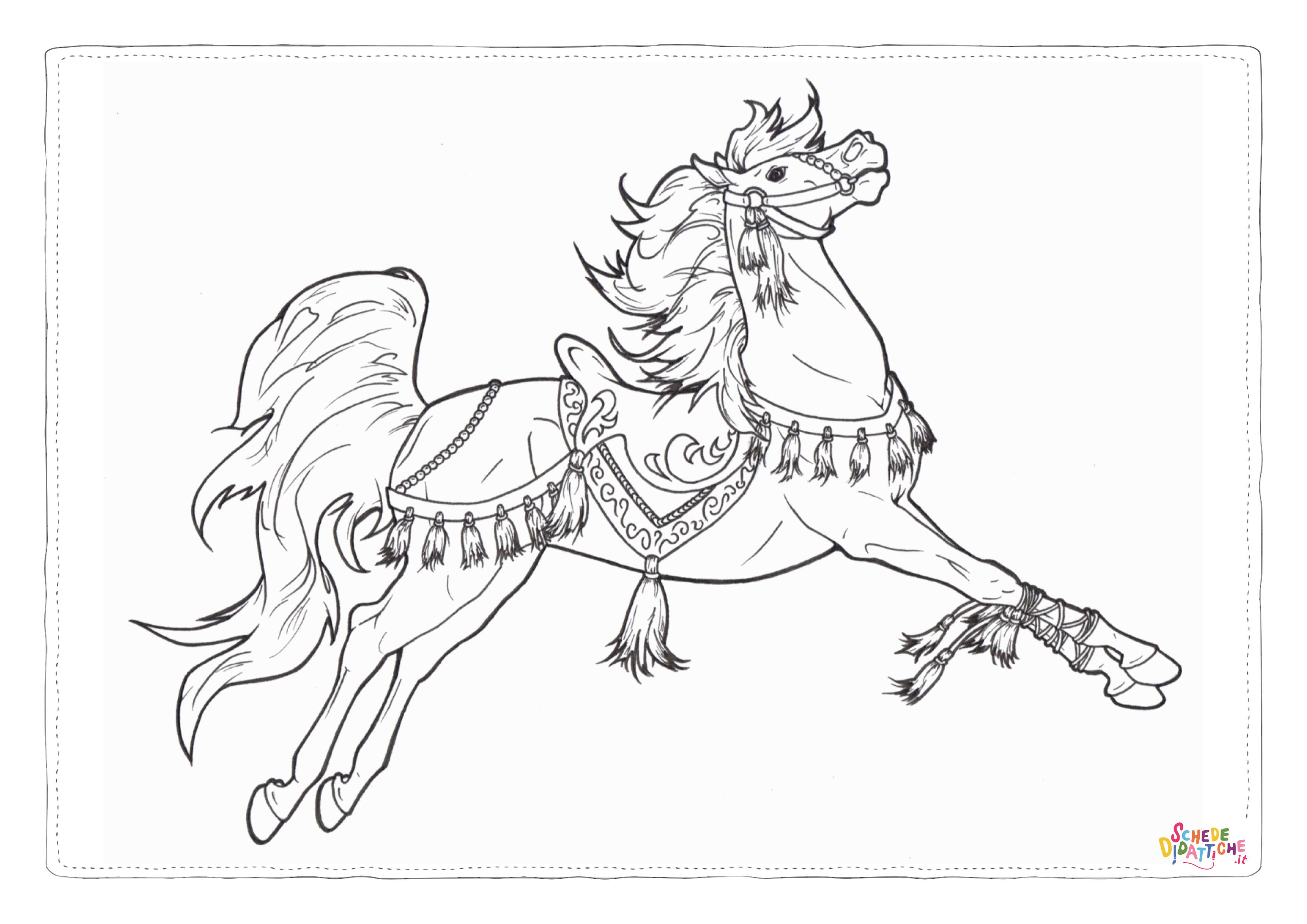 Disegno "Disegno di cavallo da stampare e colorare 12" Disegno di cavallo da stampare e colorare 12