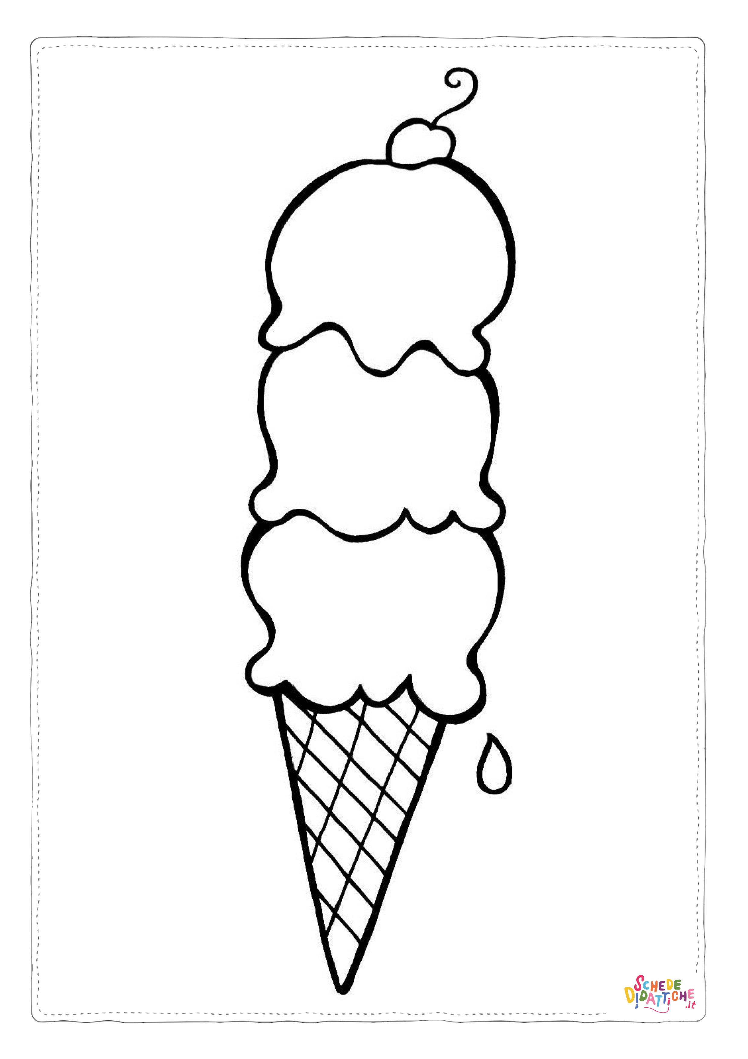 Disegno "Disegno di gelato da stampare e colorare 65" Disegno di gelato da stampare e colorare 65
