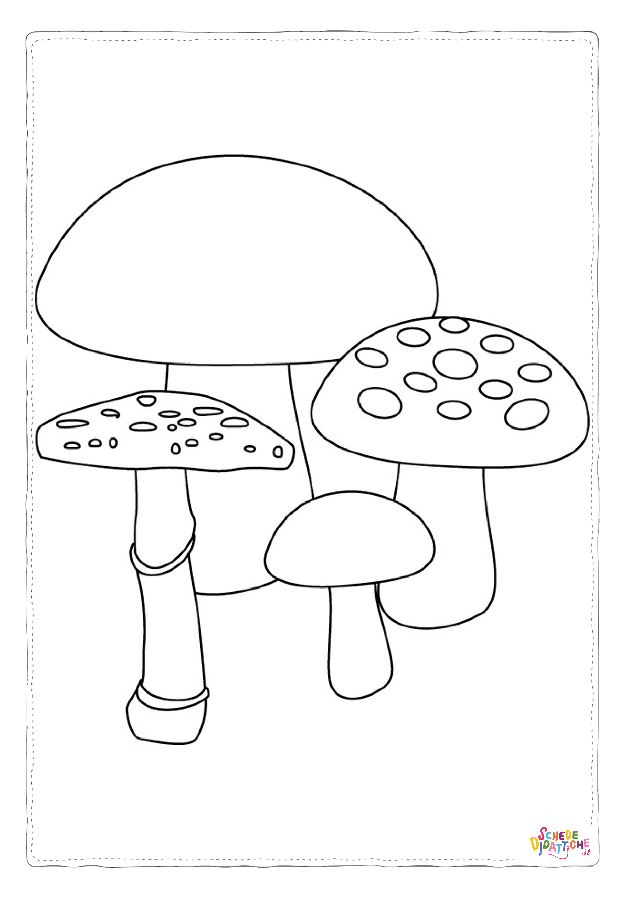 Disegno di fungo da stampare e colorare 10