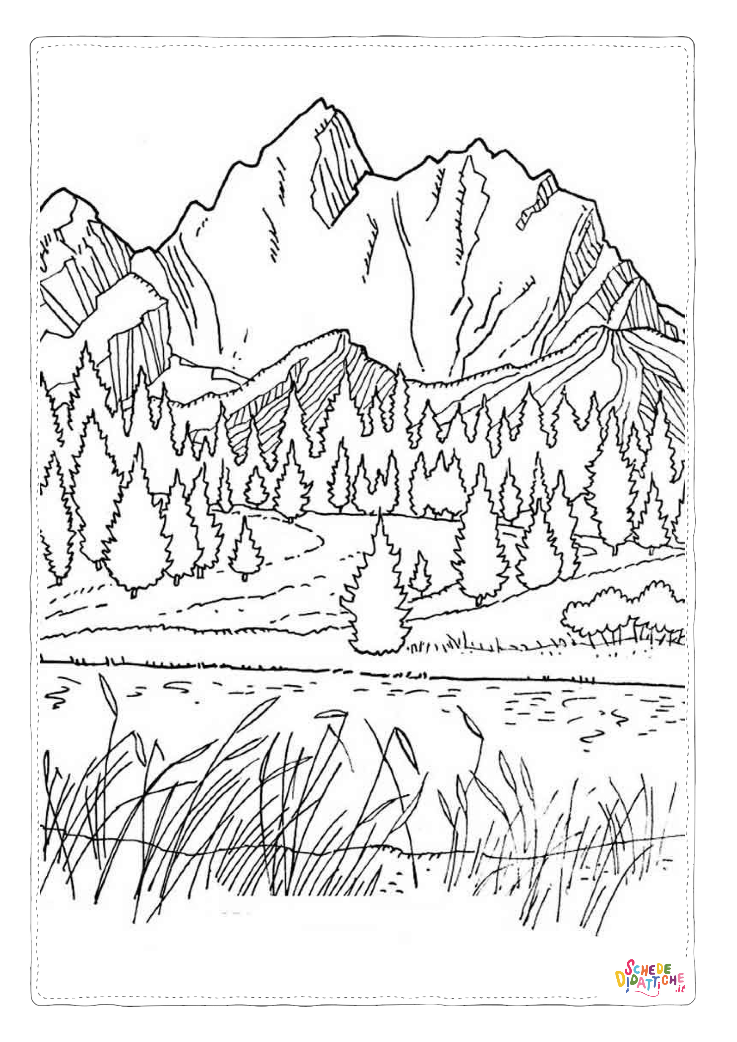 Disegno "Disegno di paesaggio da stampare e colorare 34" Disegno di paesaggio da stampare e colorare 34