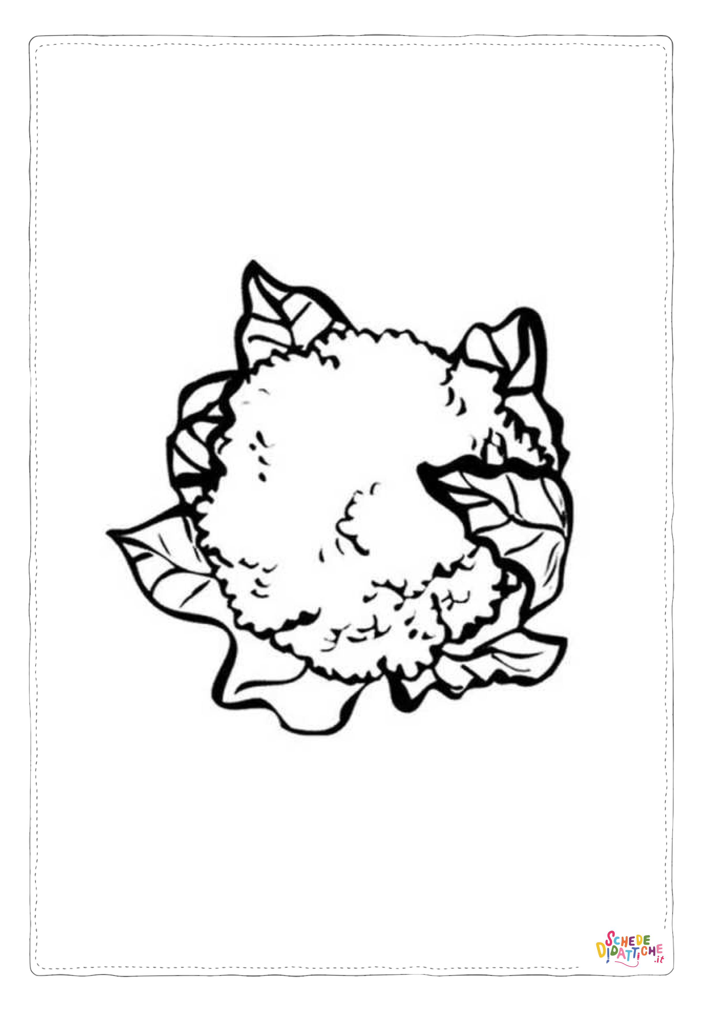 Disegno "Disegno di cavolfiore da stampare e colorare 2" Disegno di cavolfiore da stampare e colorare 2