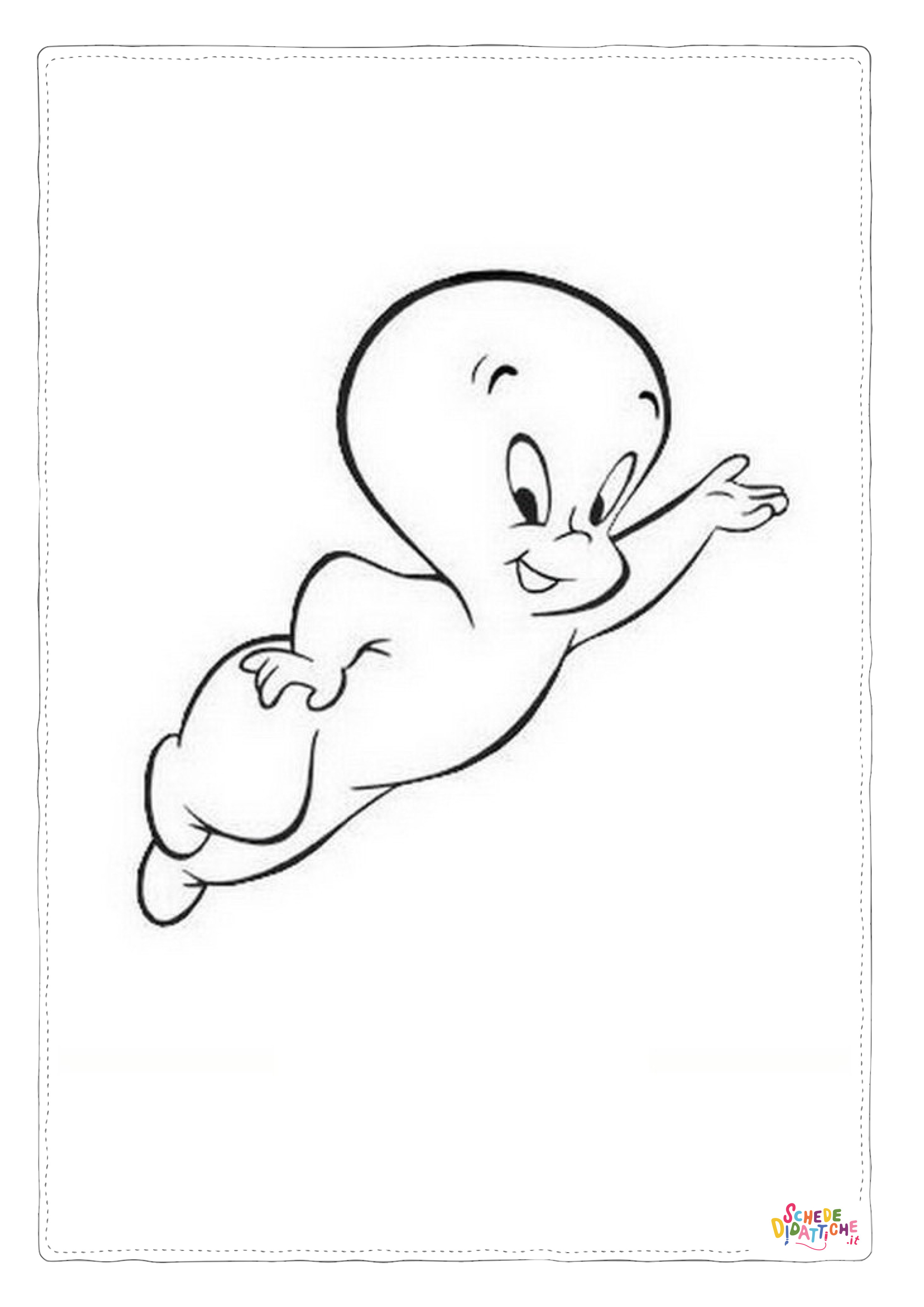 Disegno "Disegno di Casper da stampare e colorare 31" Disegno di Casper da stampare e colorare 31