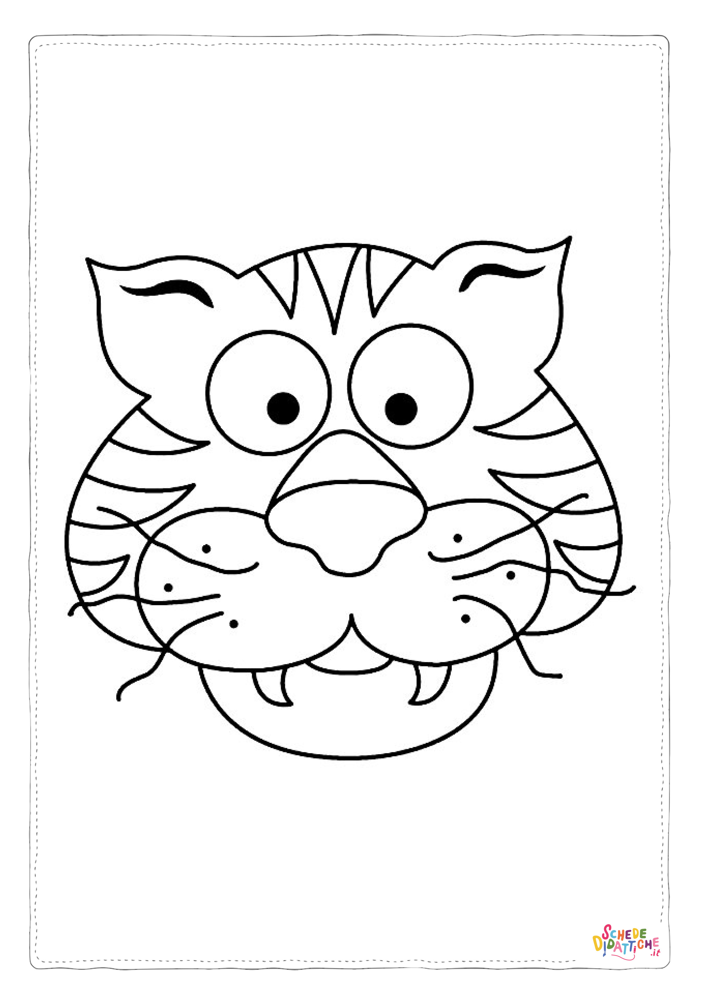 Disegno "Disegno di maschera da stampare e colorare 44" Disegno di maschera da stampare e colorare 44