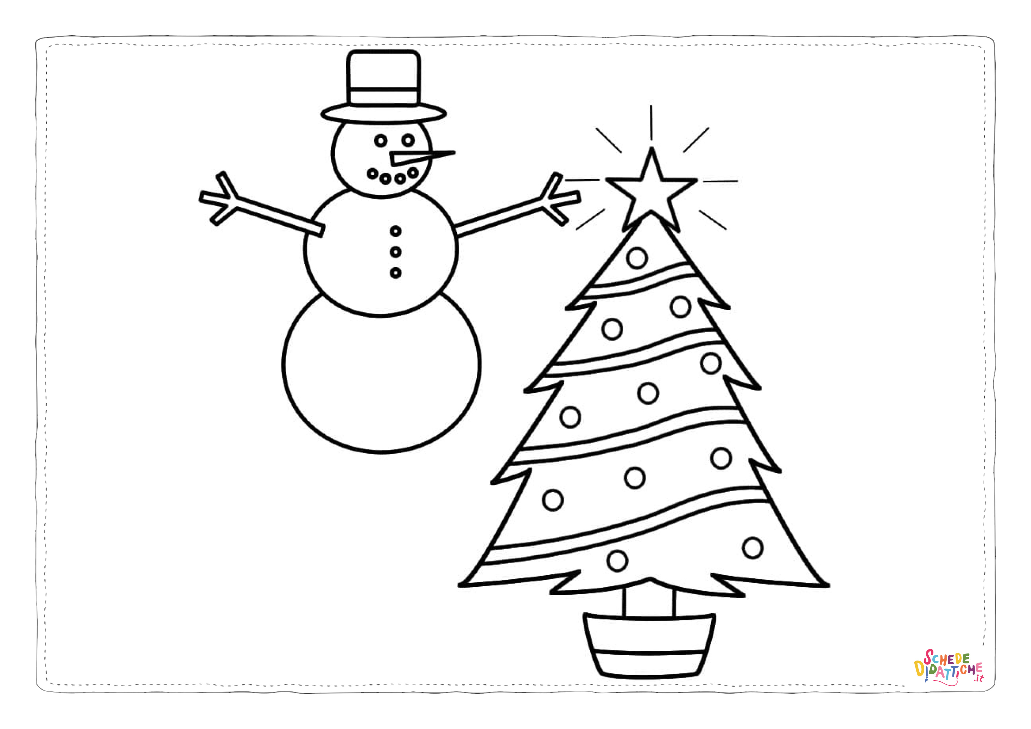 Disegno "Disegno di albero di Natale da stampare e colorare 143" Disegno di albero di Natale da stampare e colorare 143