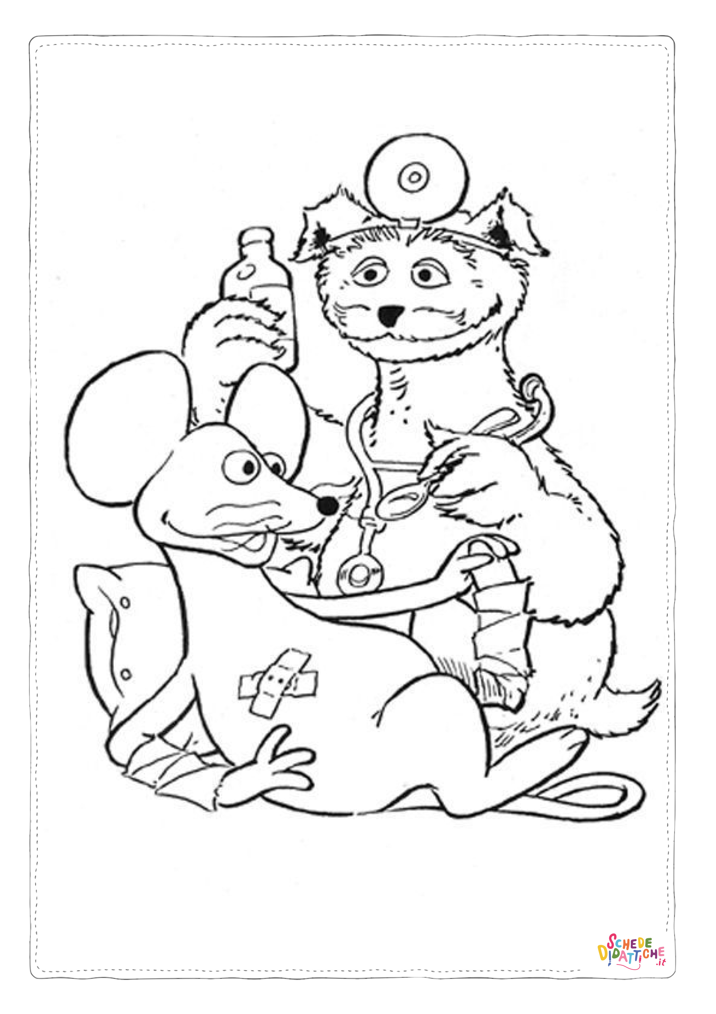 Disegno "Disegno di dottore da stampare e colorare 21" Disegno di dottore da stampare e colorare 21
