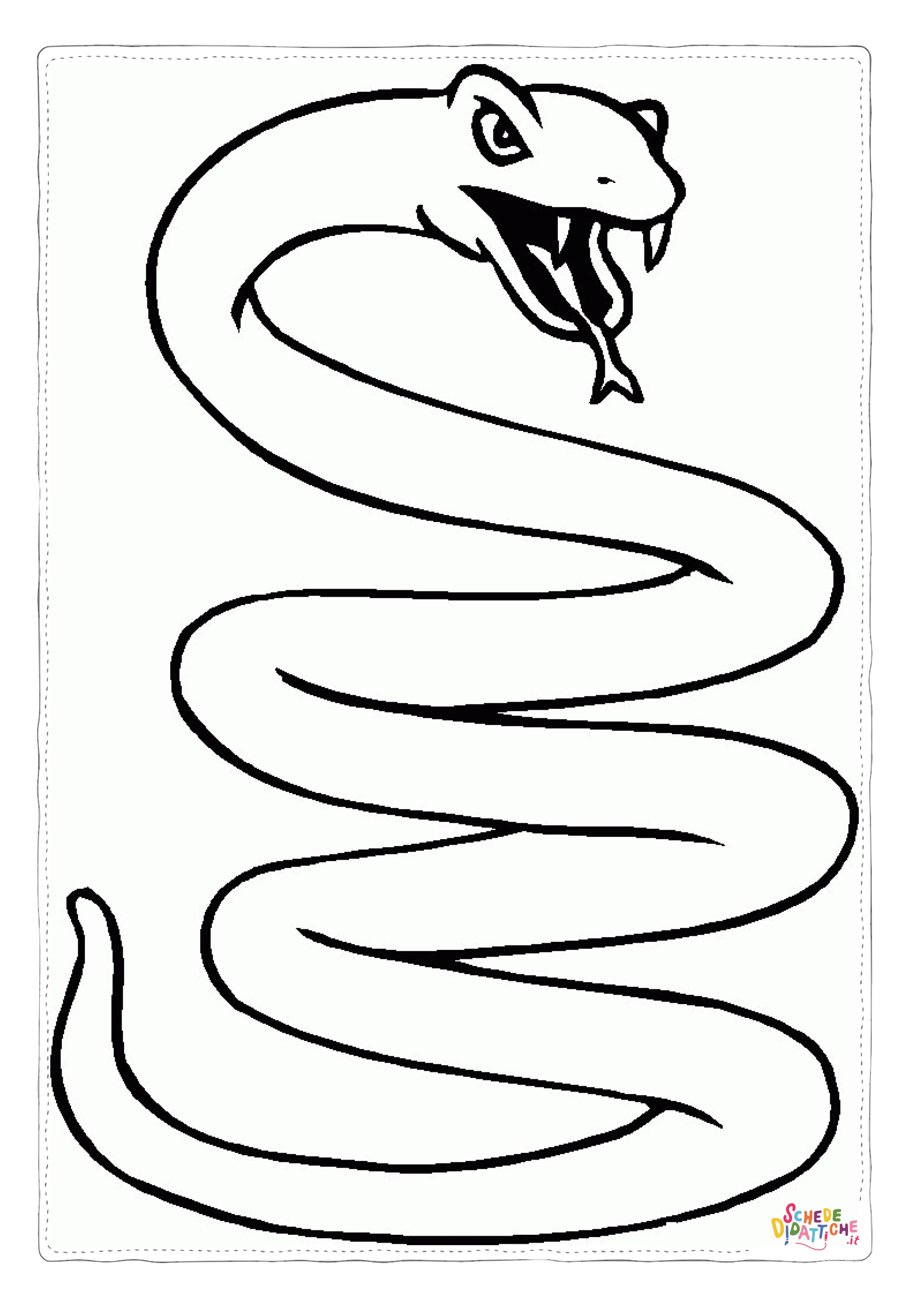 Disegno "Disegno di serpente da stampare e colorare 10" Disegno di serpente da stampare e colorare 10