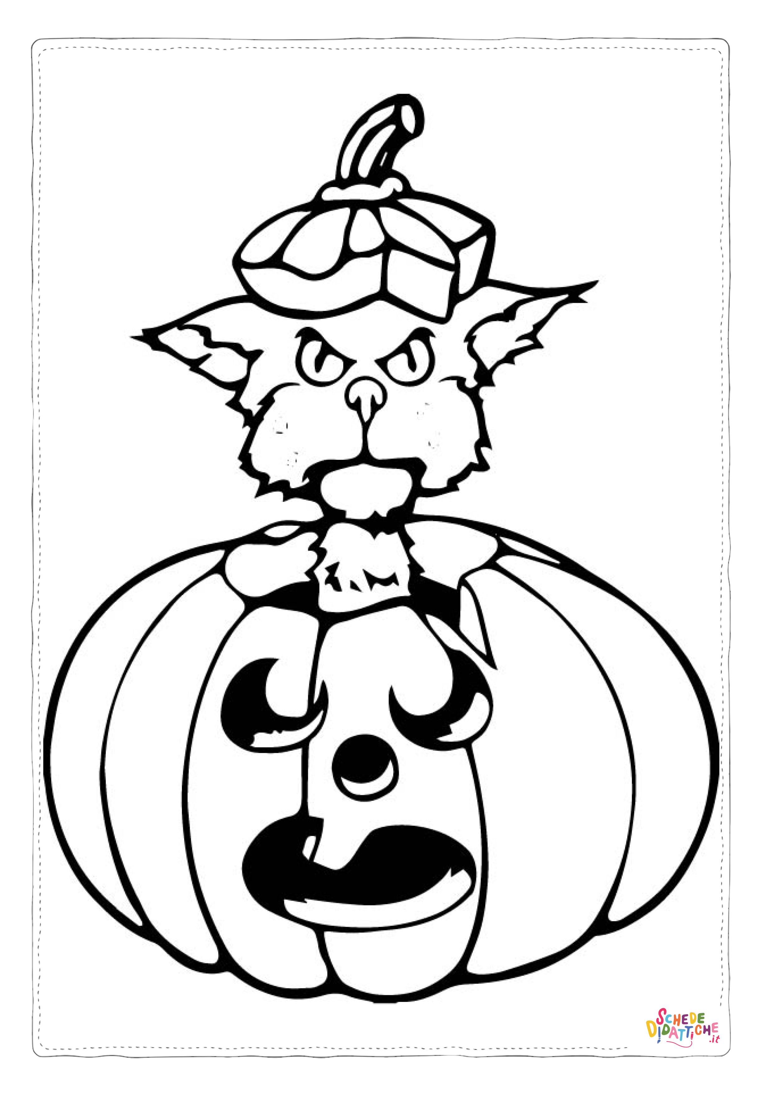 Disegno "Disegno di zucca di Halloween da stampare e colorare 135" Disegno di zucca di Halloween da stampare e colorare 135