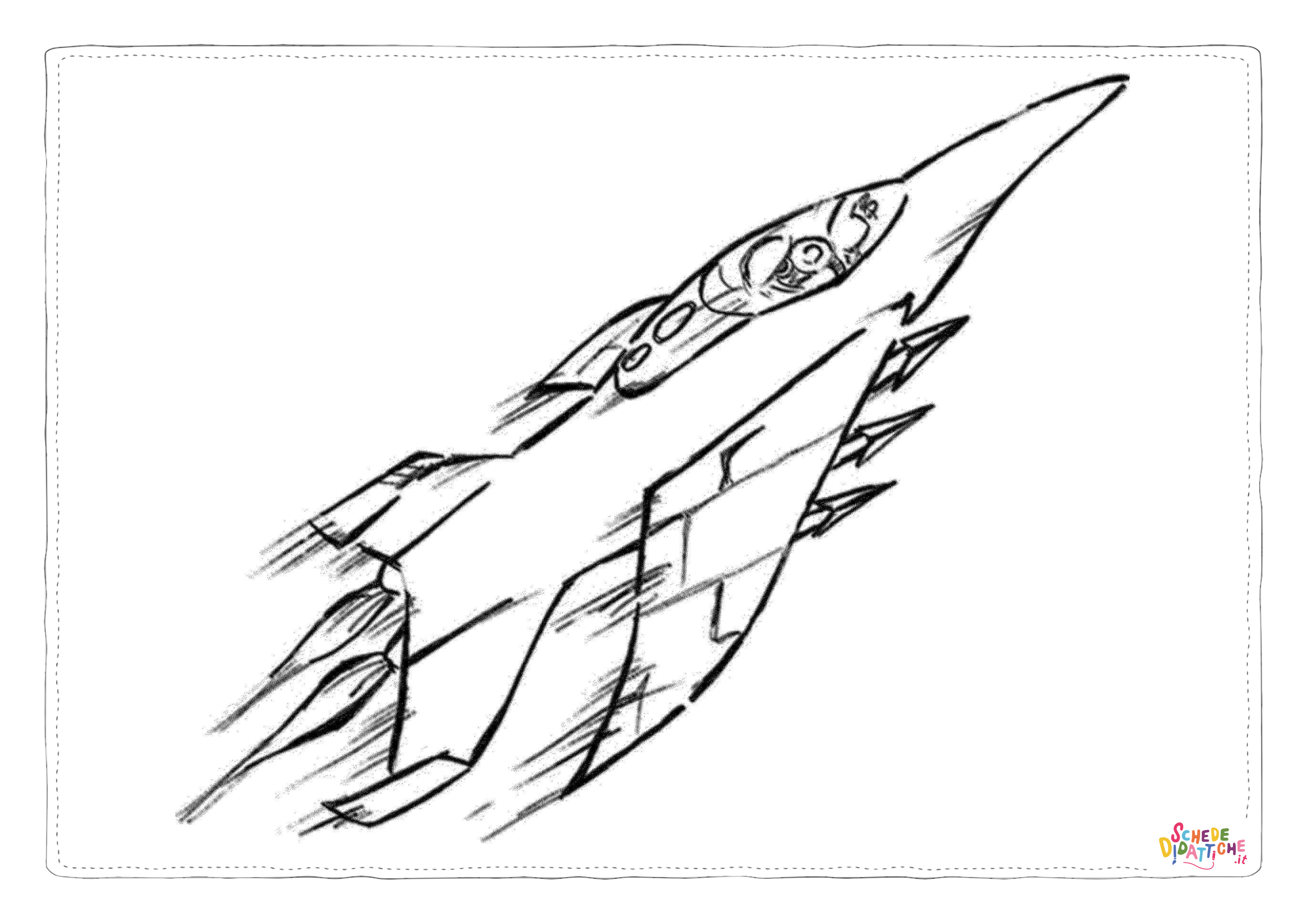 Disegno "Disegno di aereo militare da stampare e colorare 82" Disegno di aereo militare da stampare e colorare 82